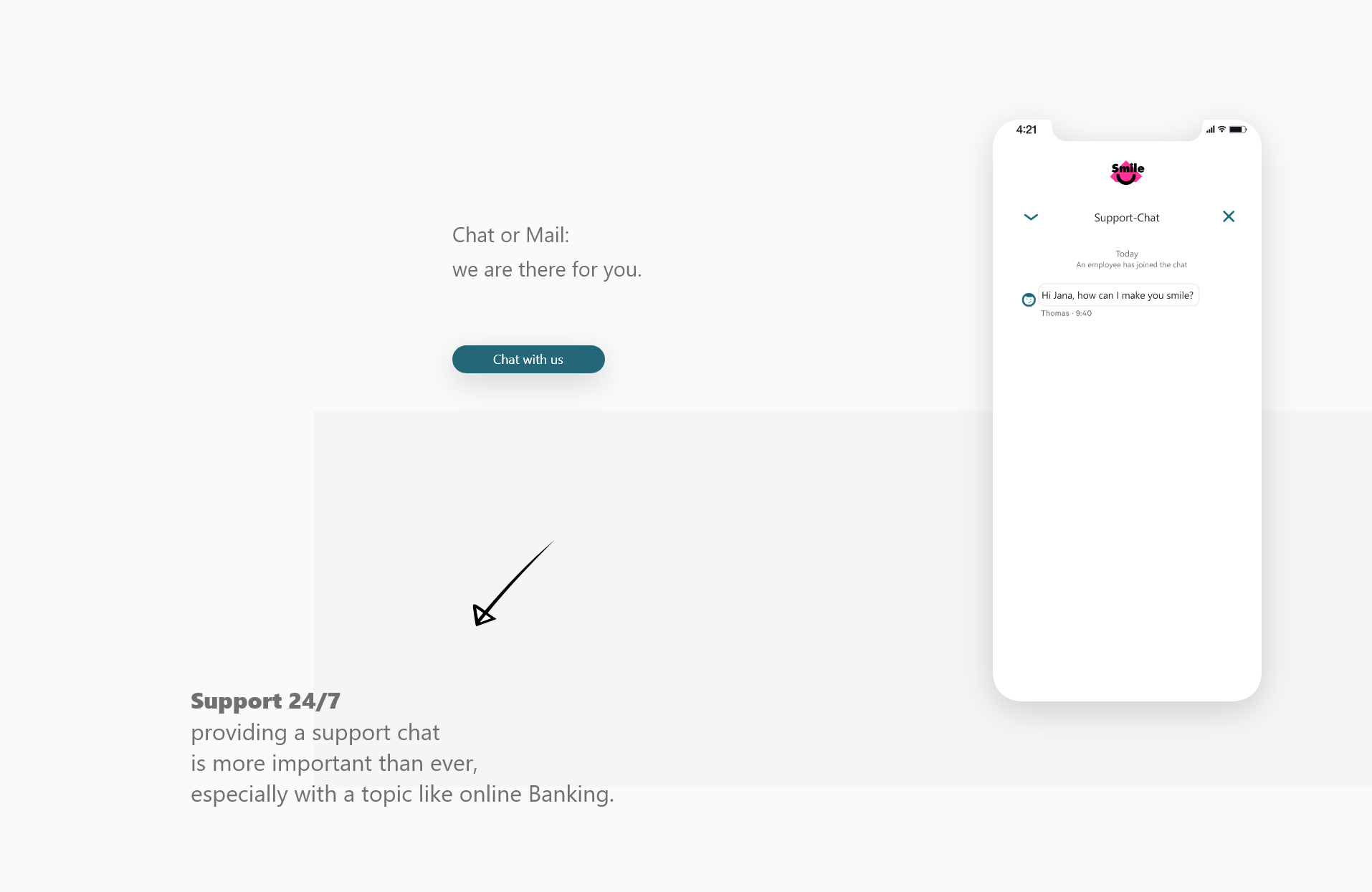 Support chat feature Presentation