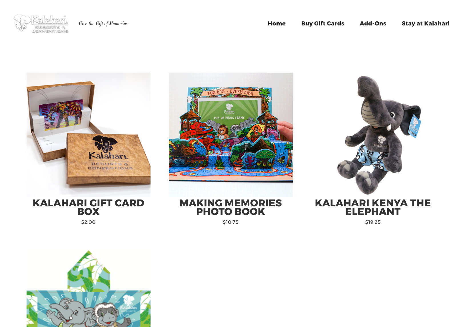 Lindsay Faber Kalahari Holiday Gift Card Website