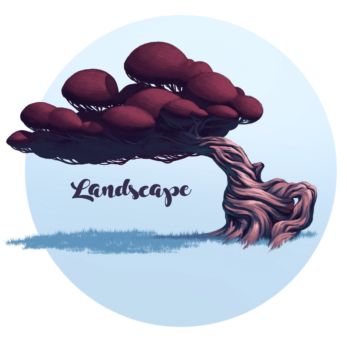 Landscape details sketches. Tree.