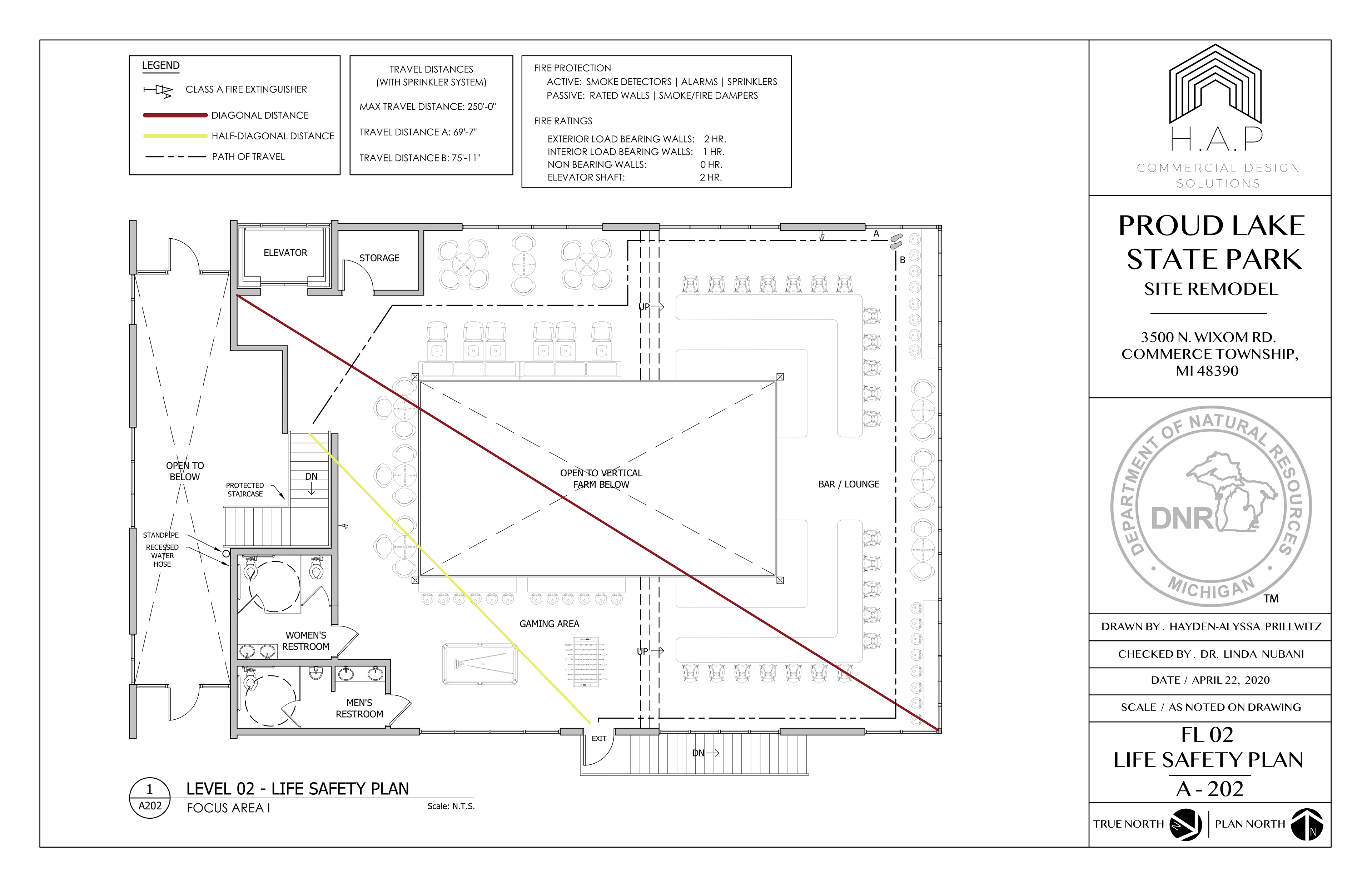Building 1 . FL 02 . Life Safety Plan