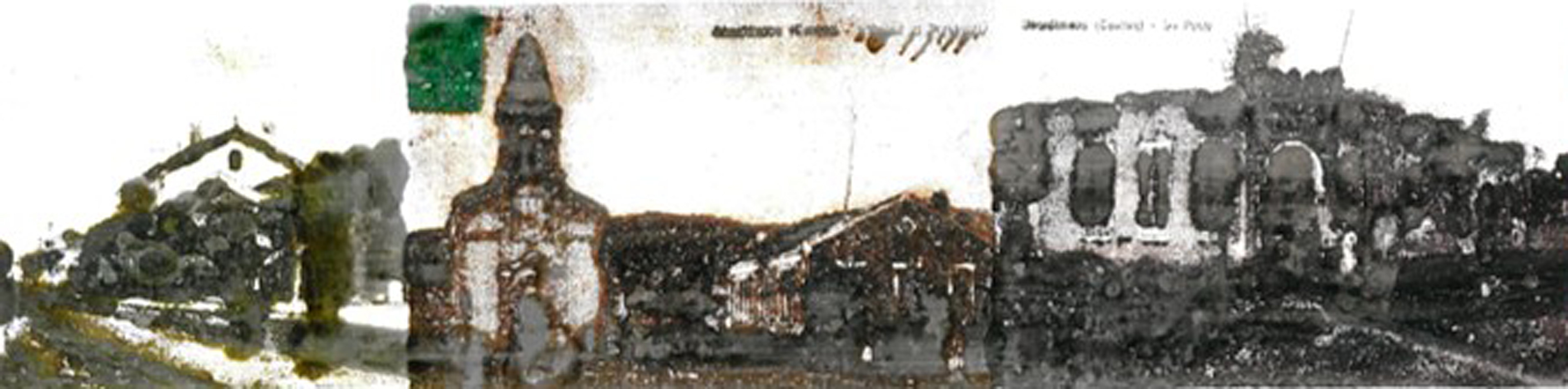 Rima Rabai, Ces souvenirs tâches, 2021, technique mixte sur papier photo argentique, dimensions variables.