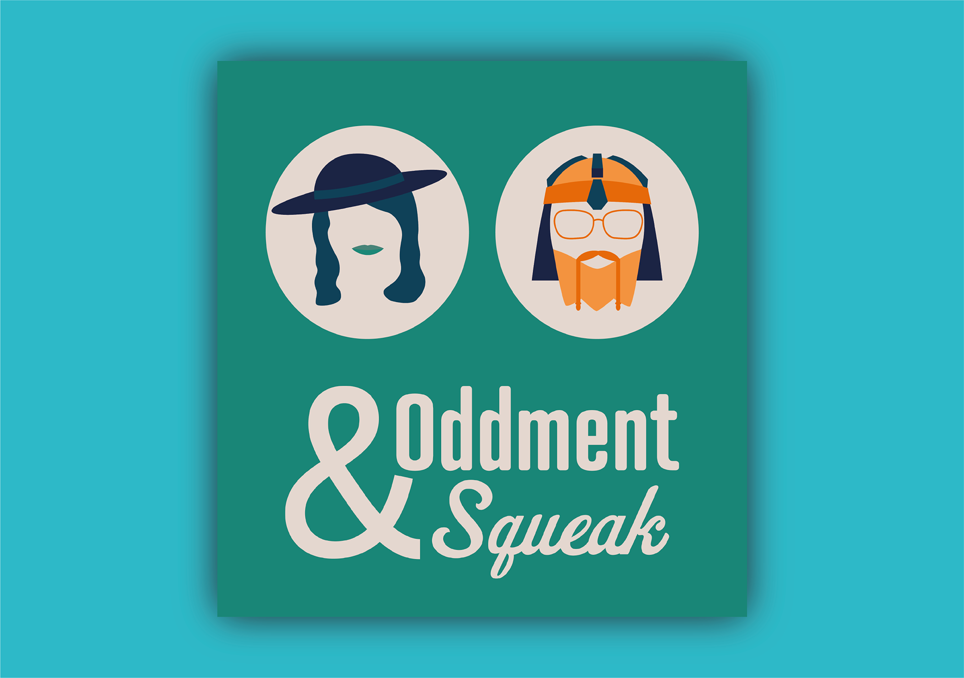 Oddment & Squeak Podcast branding.