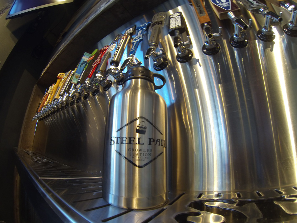 kelly hardgrave Steel Pail Growler Fill Station