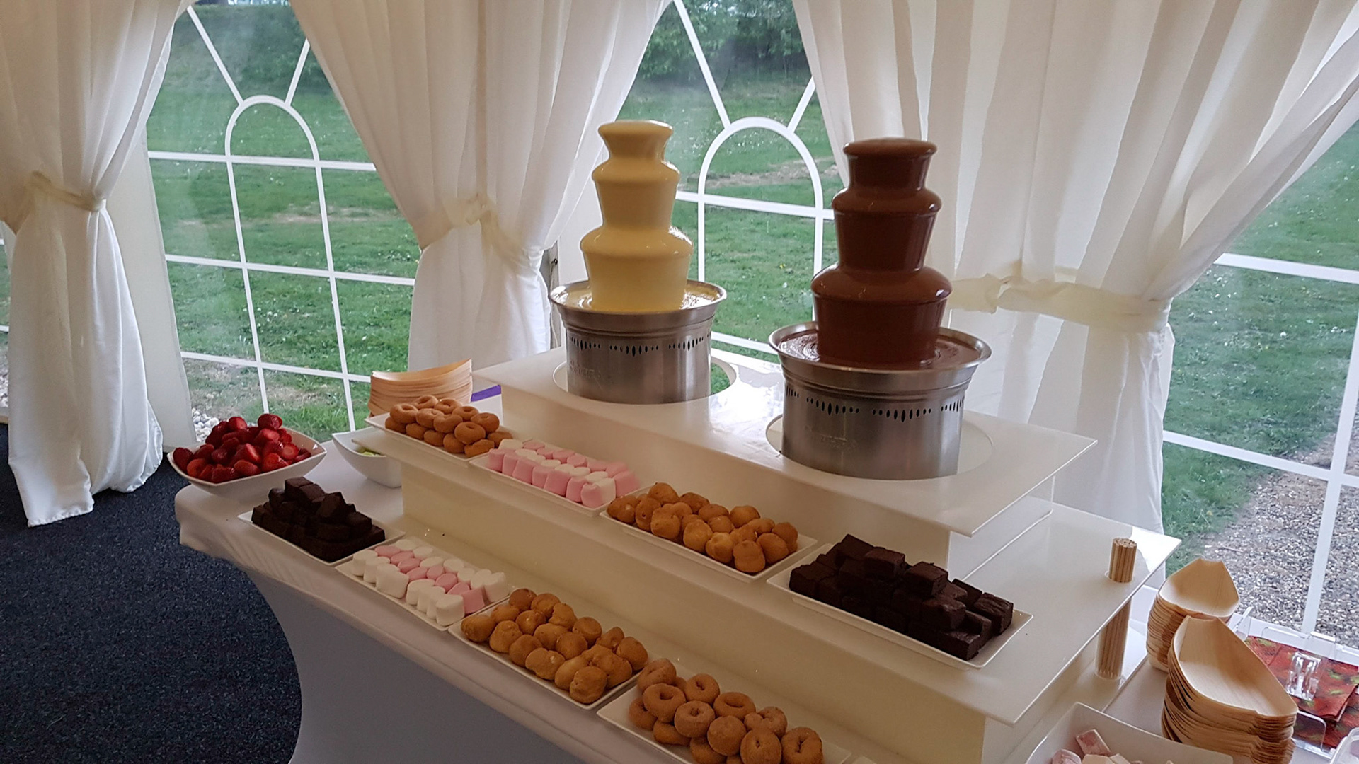 Twin Small Chocolate Fountains