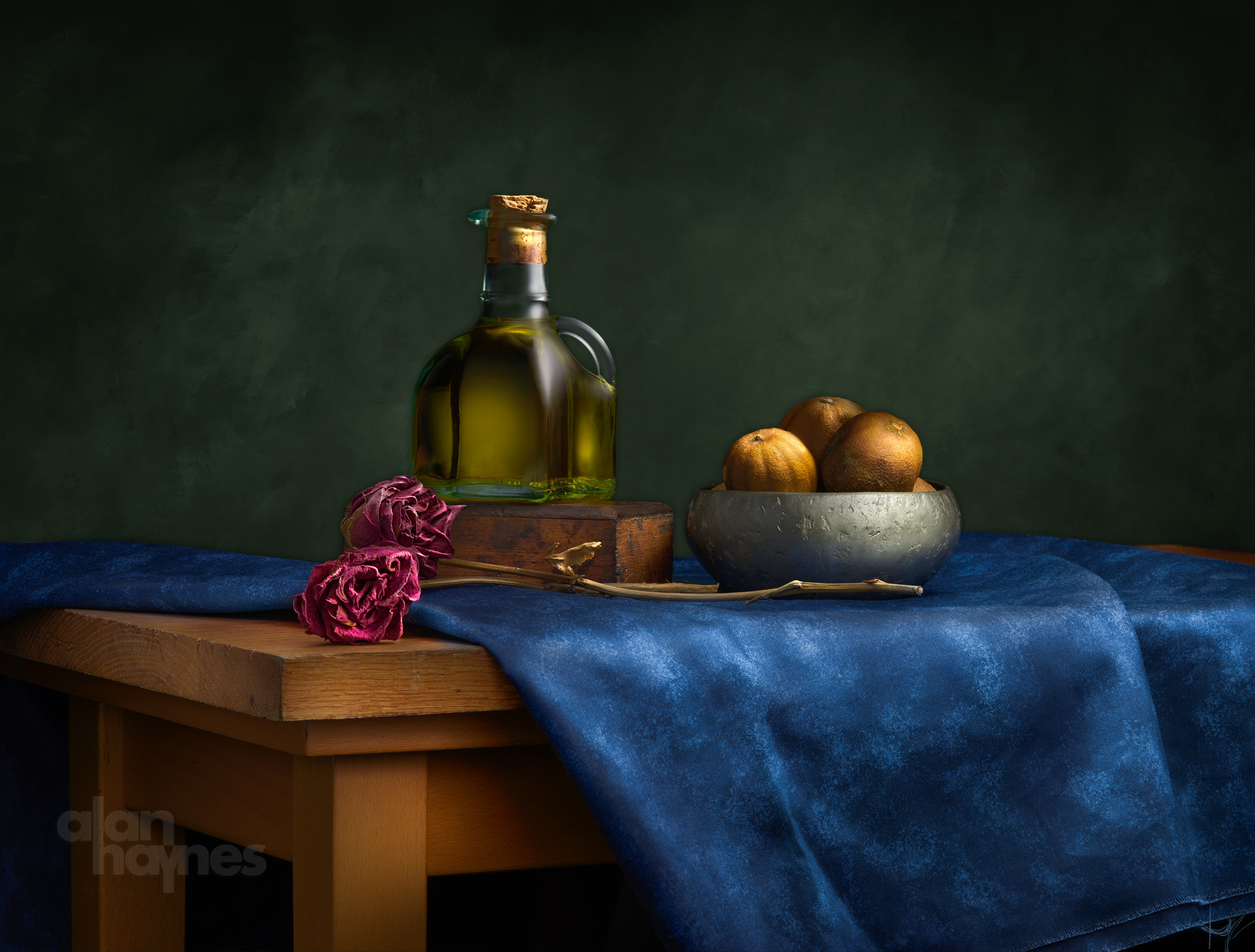 Table with Blue Cloth