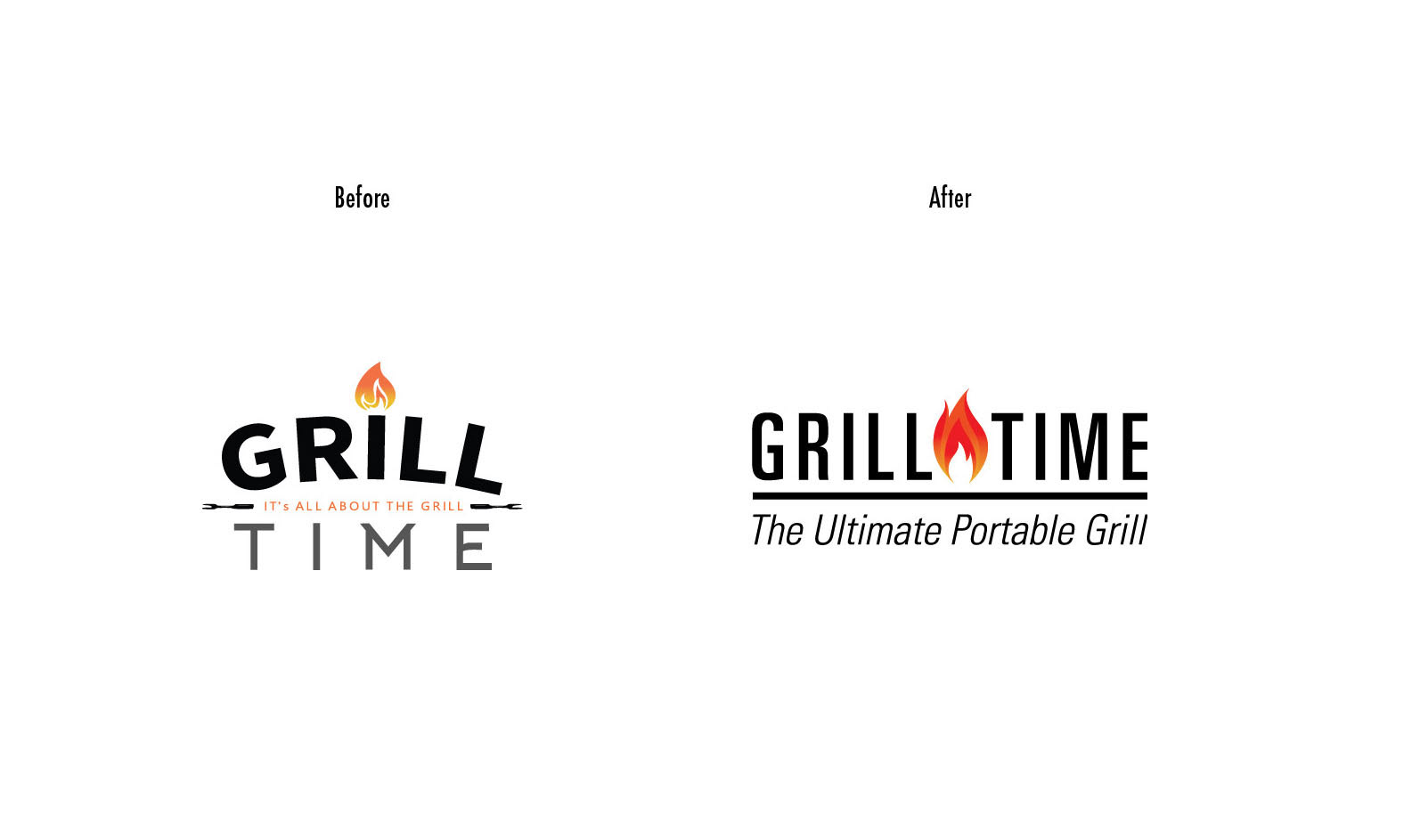 logo design: before and after
