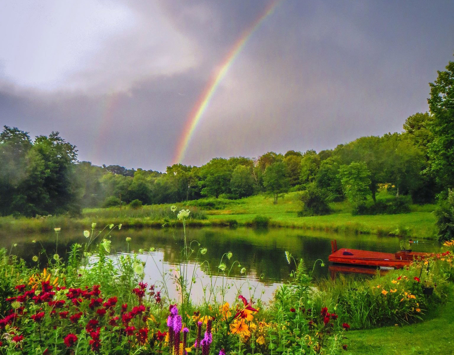 Home, Pond, Barn & Flower Farm For Sale SpringFed Pond