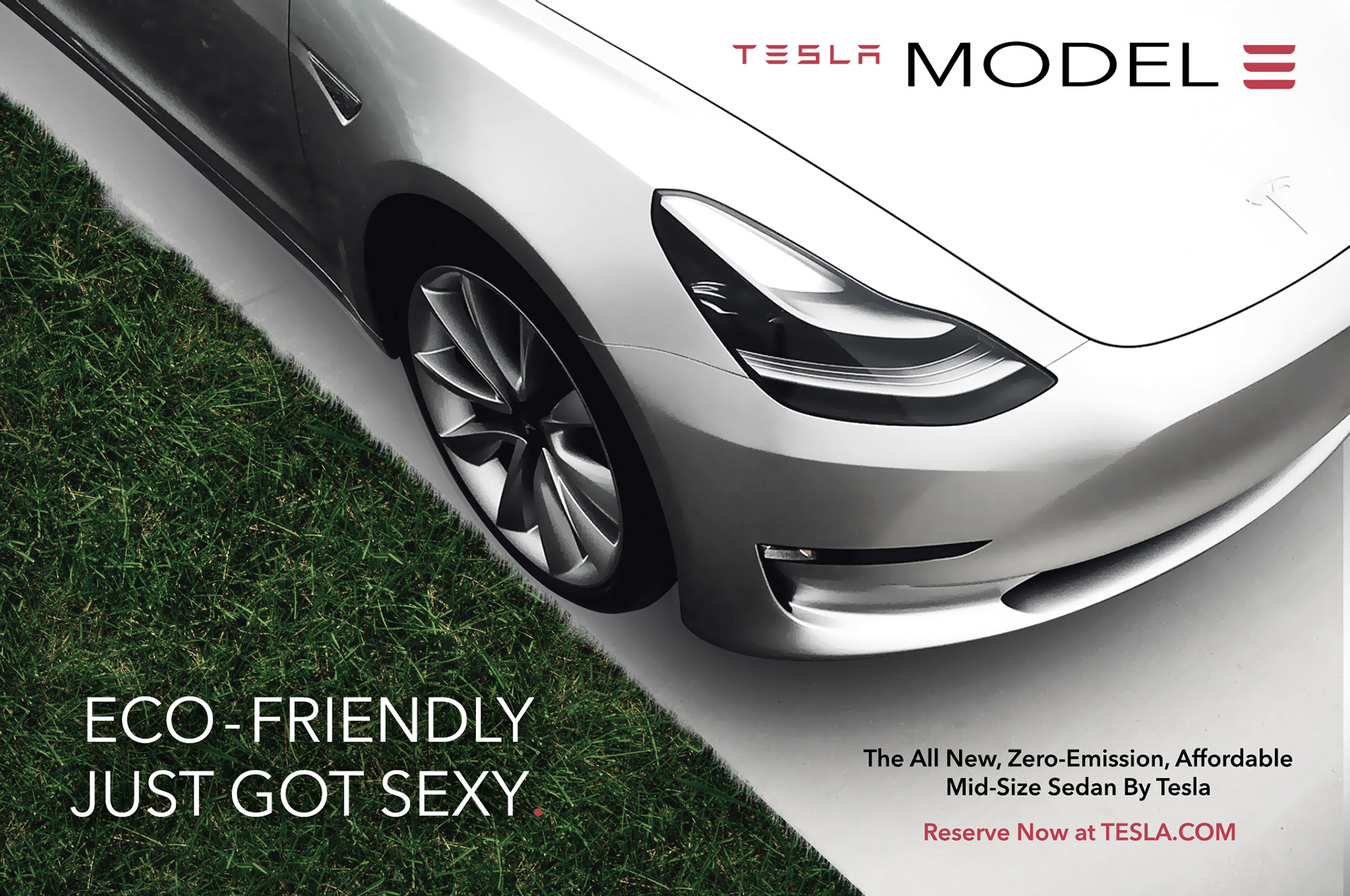 tesla model 3 ad campaign