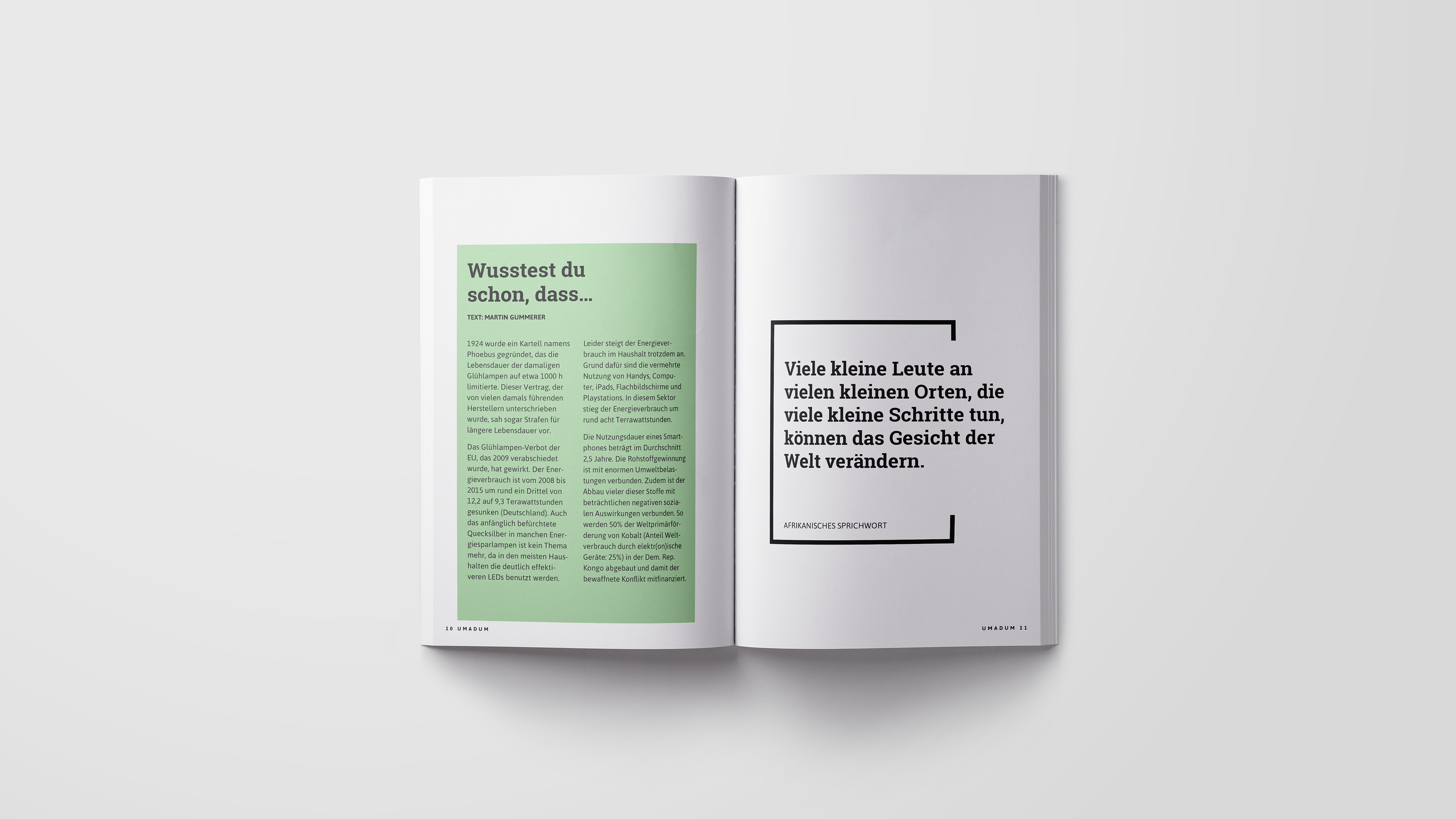 umadum, ausgabe 21, Editorial Design, Ansicht Innenseiten