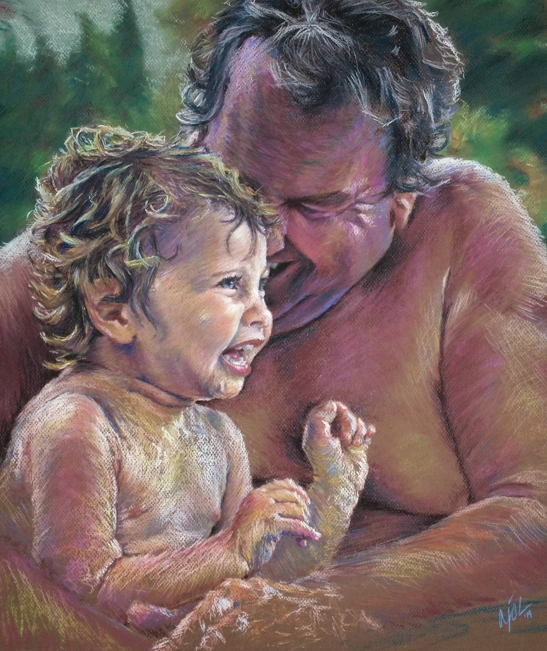 16"x20" - Double Portrait - Pastel