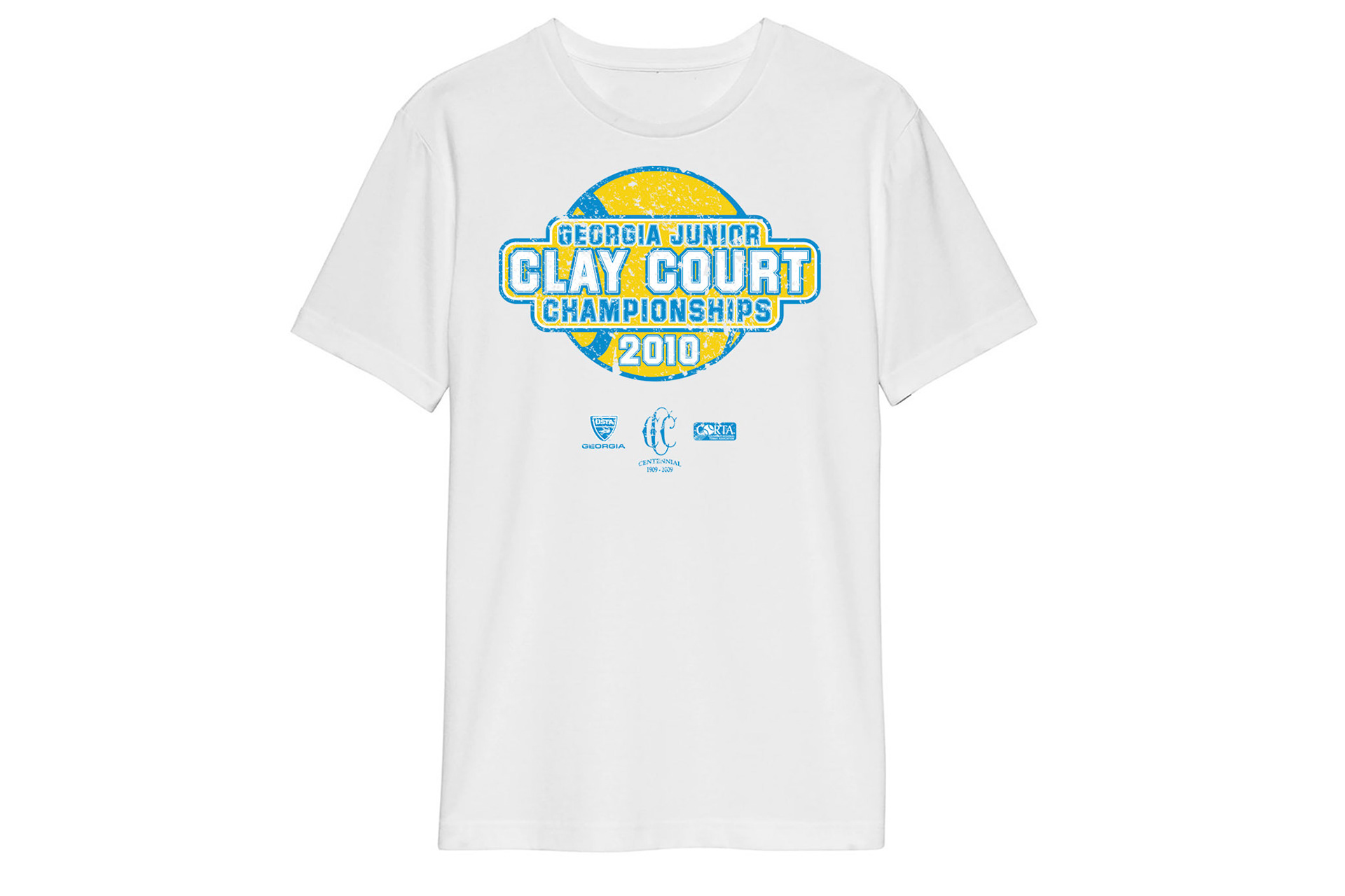A simplistic distressed design style for Country Club of Columbus.