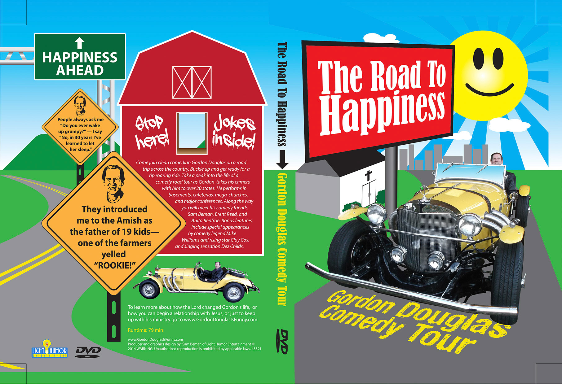 DVD insert cover for national comedian Gordon Douglas.