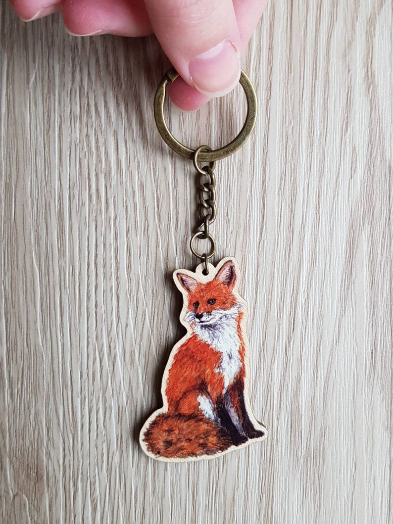 Red fox, wooden charm, 2019