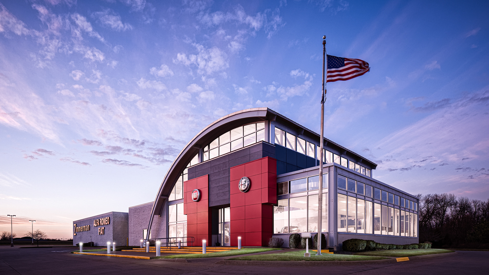 architectural photography, Quad Cities, Iowa, Fiat Alfa Romeo dealership