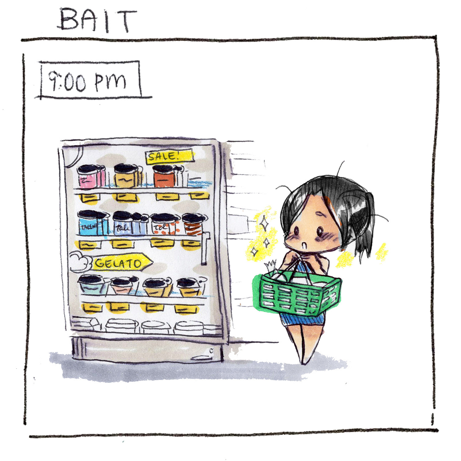 Don't go grocery shopping at 9 PM