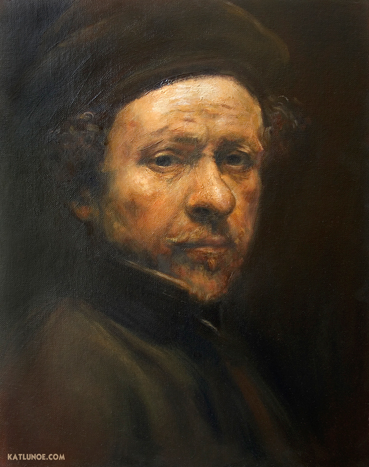 Oil painting copy of Rembrandt