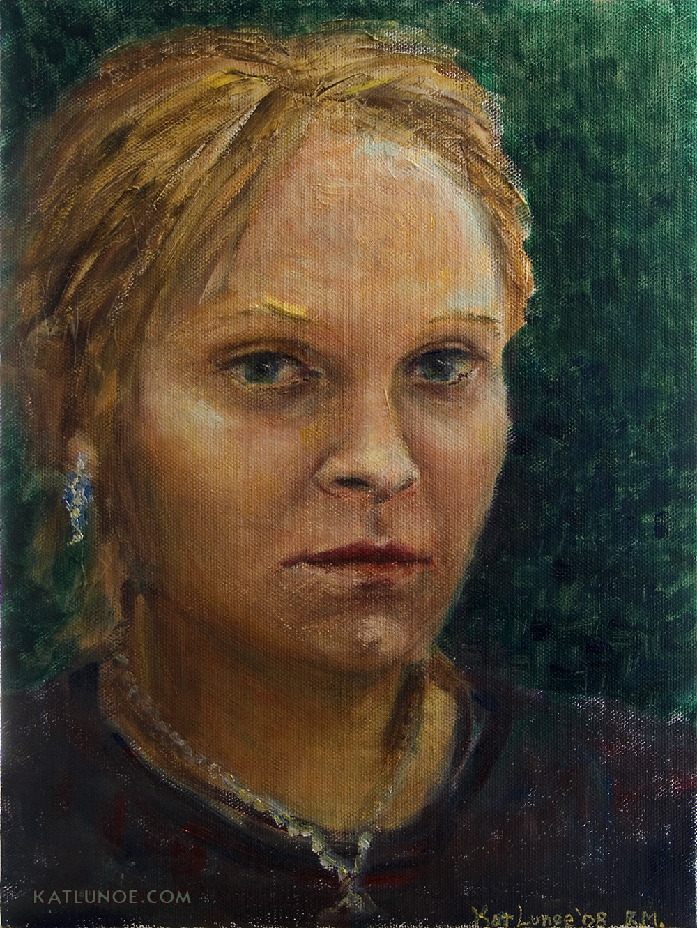 Self Portrait. 9" x 12" Oil on Canvas Panel.