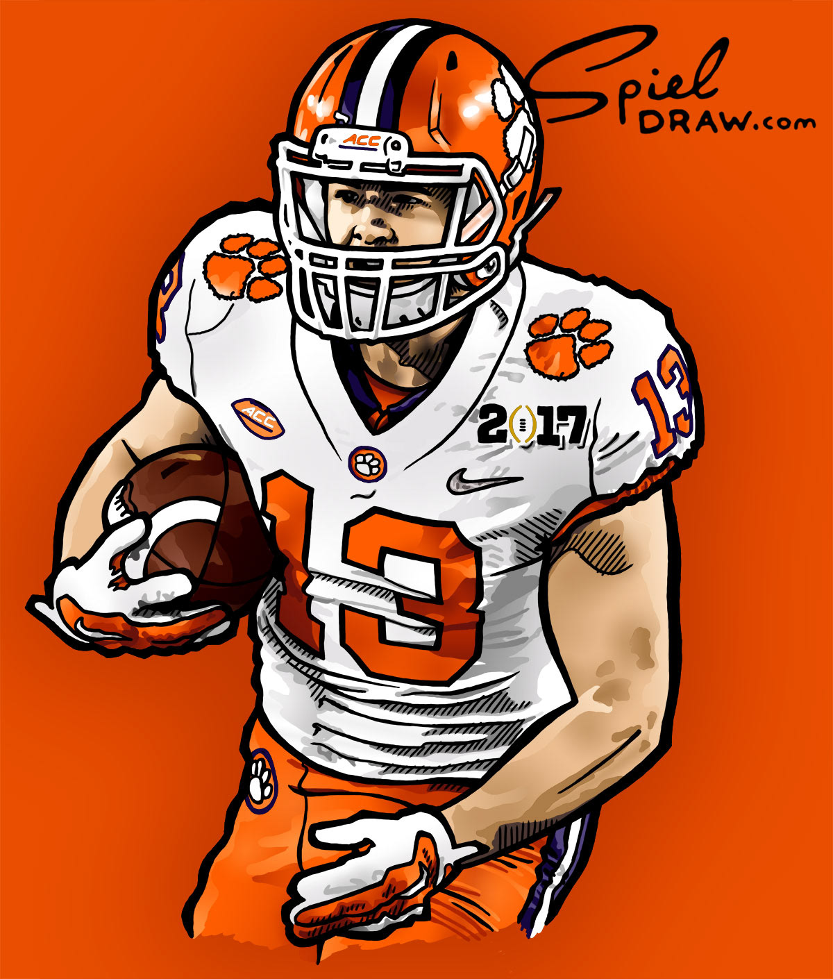 SpielDraw.com: Custom Digital Illustrations - Hunter Renfrow