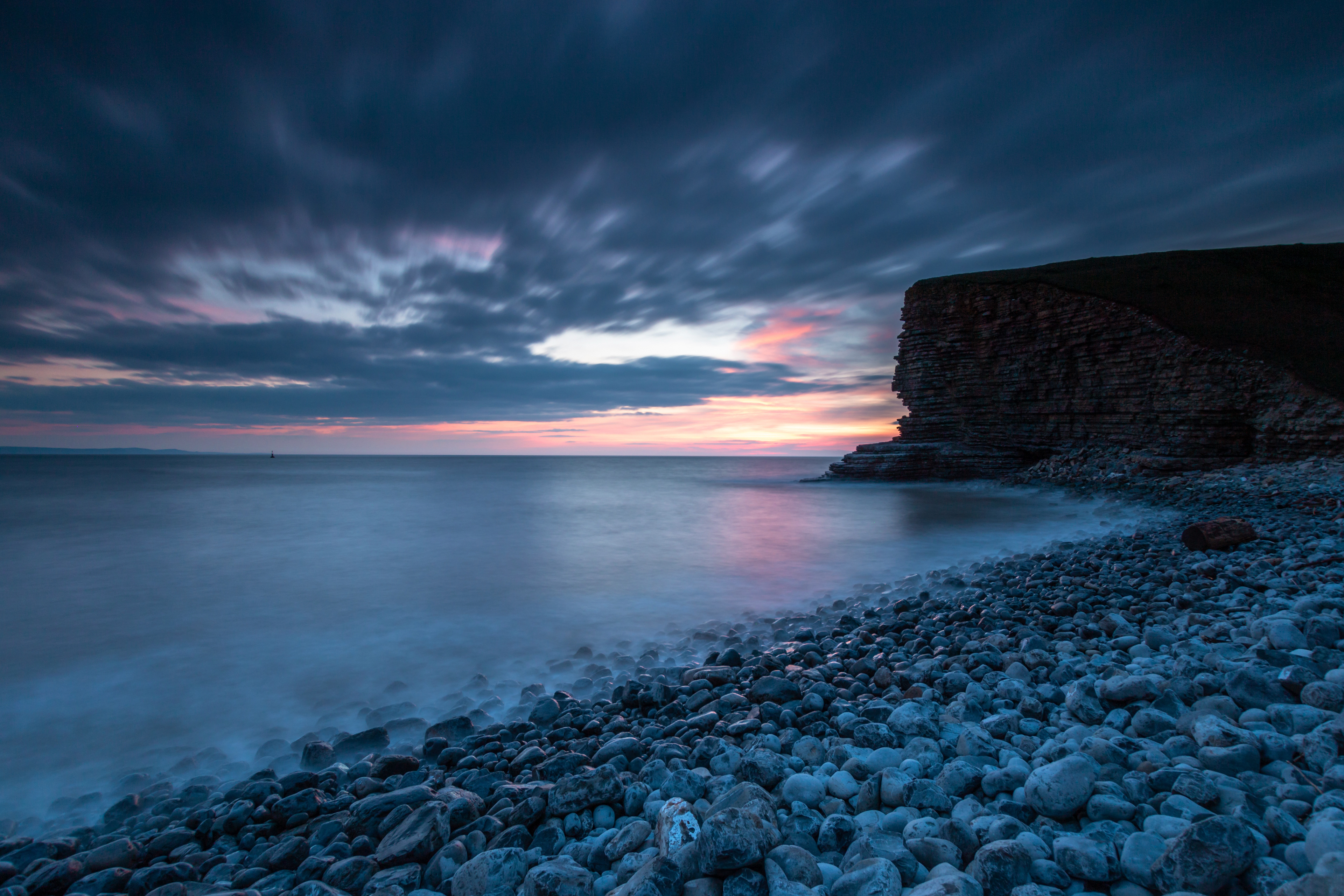 Nash Cliffs Long Exposure Sunset 2019