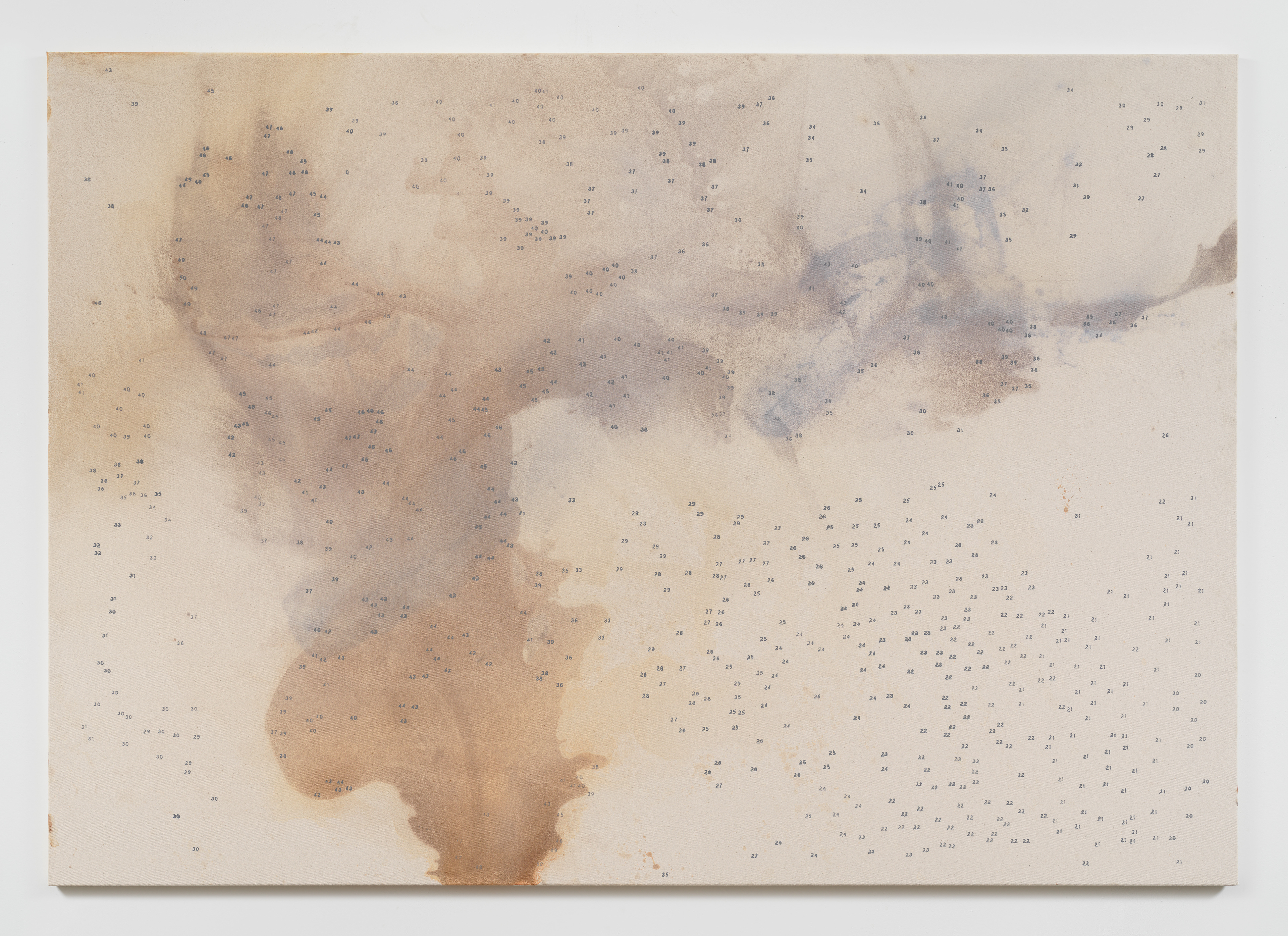 Terraform (Cloud Base) 2018 Pigment and acrylic polymer resin on canvas 56 by 80 in.