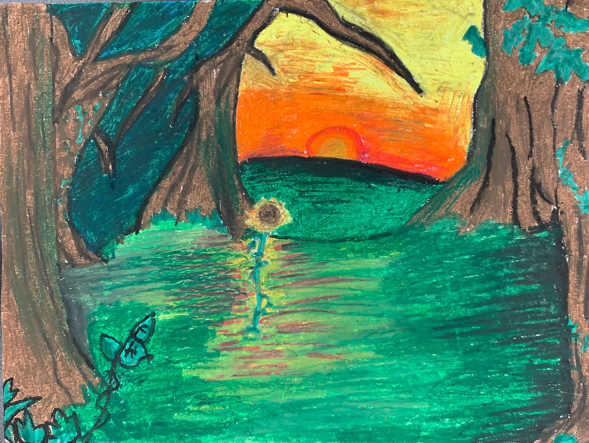 VAN GOGH INSPIRED SUNFLOWERS. Grade 6