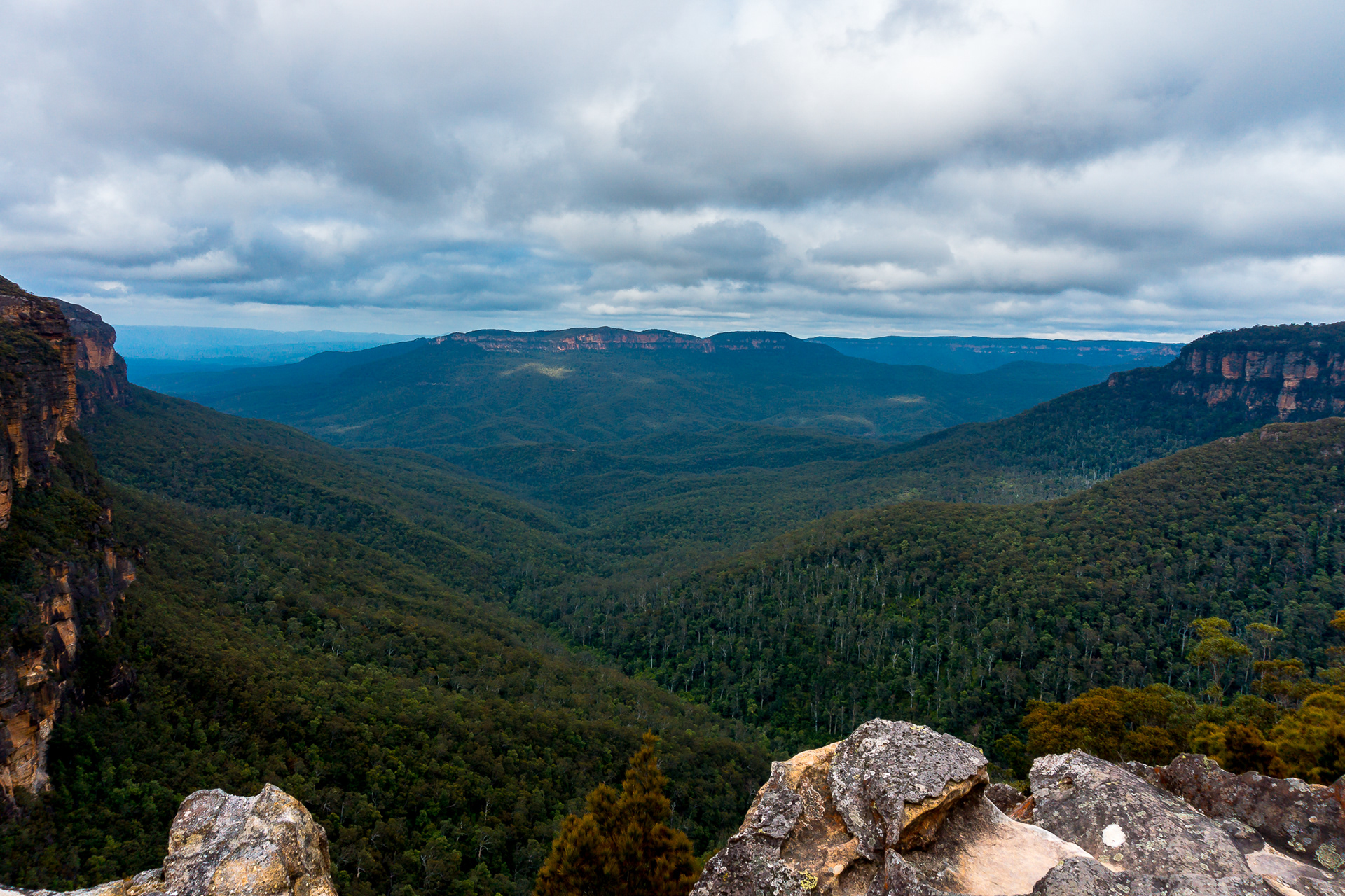 The mountains are blue