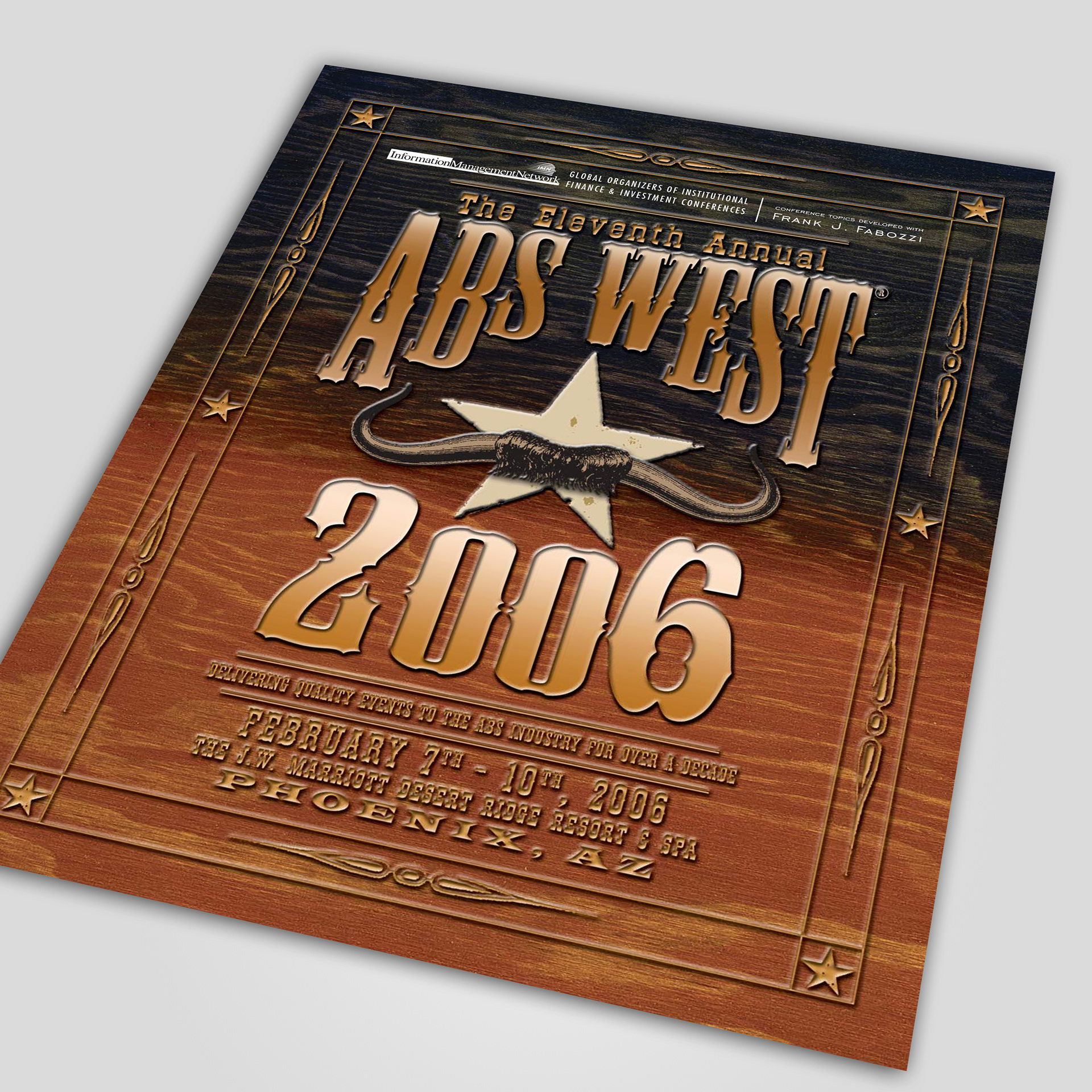 ABS West™ direct mail brochure, IMN, Information Management Network