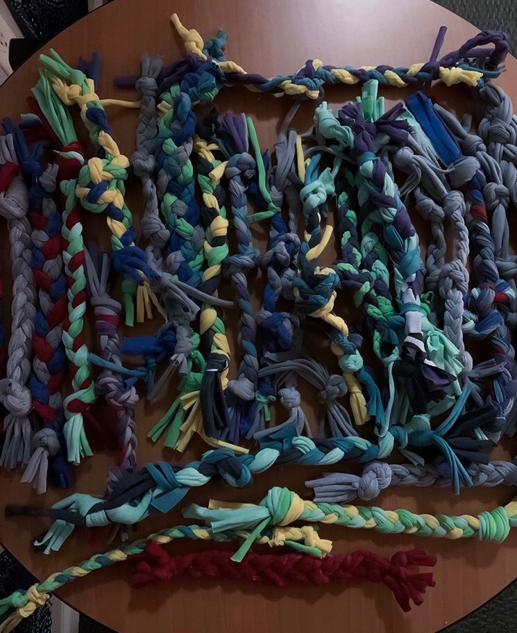 Some handmade dog toys I donated!