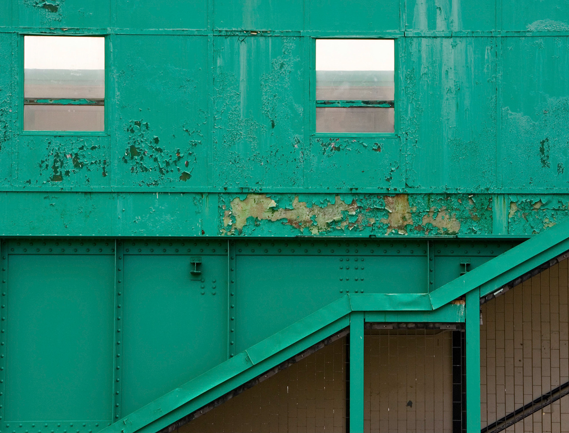 The Science Park T Stop was closed while we were there. Looked like it was being renovated. I liked the color and aged look.