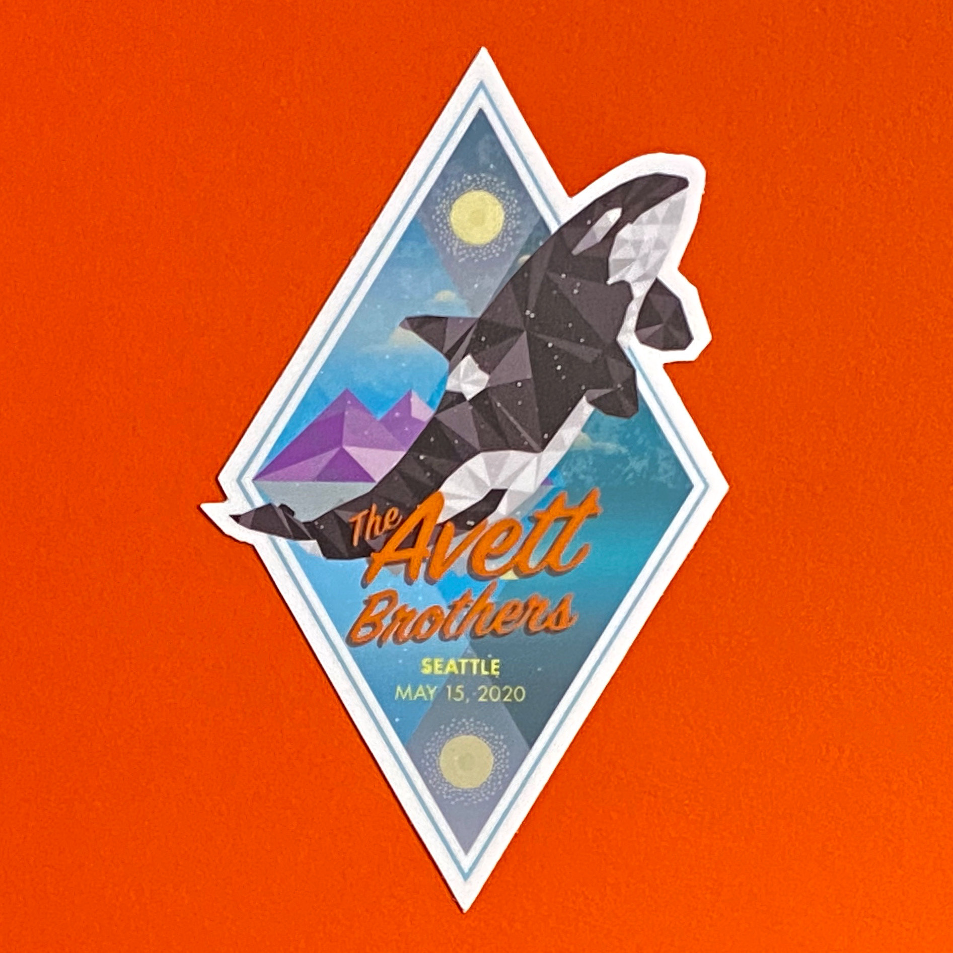Low poly nature series printed sticker