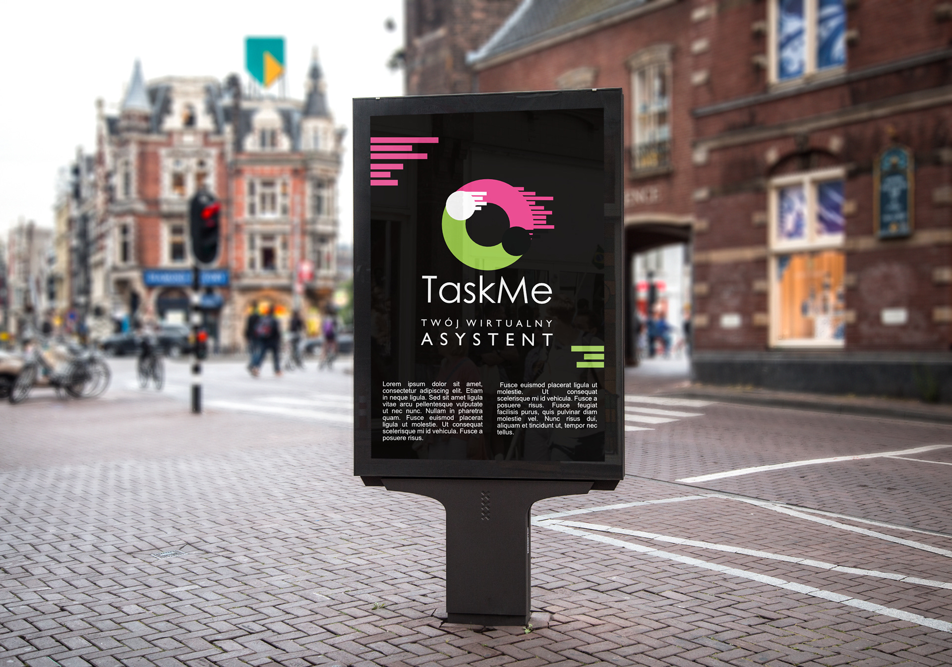 Jeden z kilku projektów logo dla Wirtualnego Asystenta TaskMe