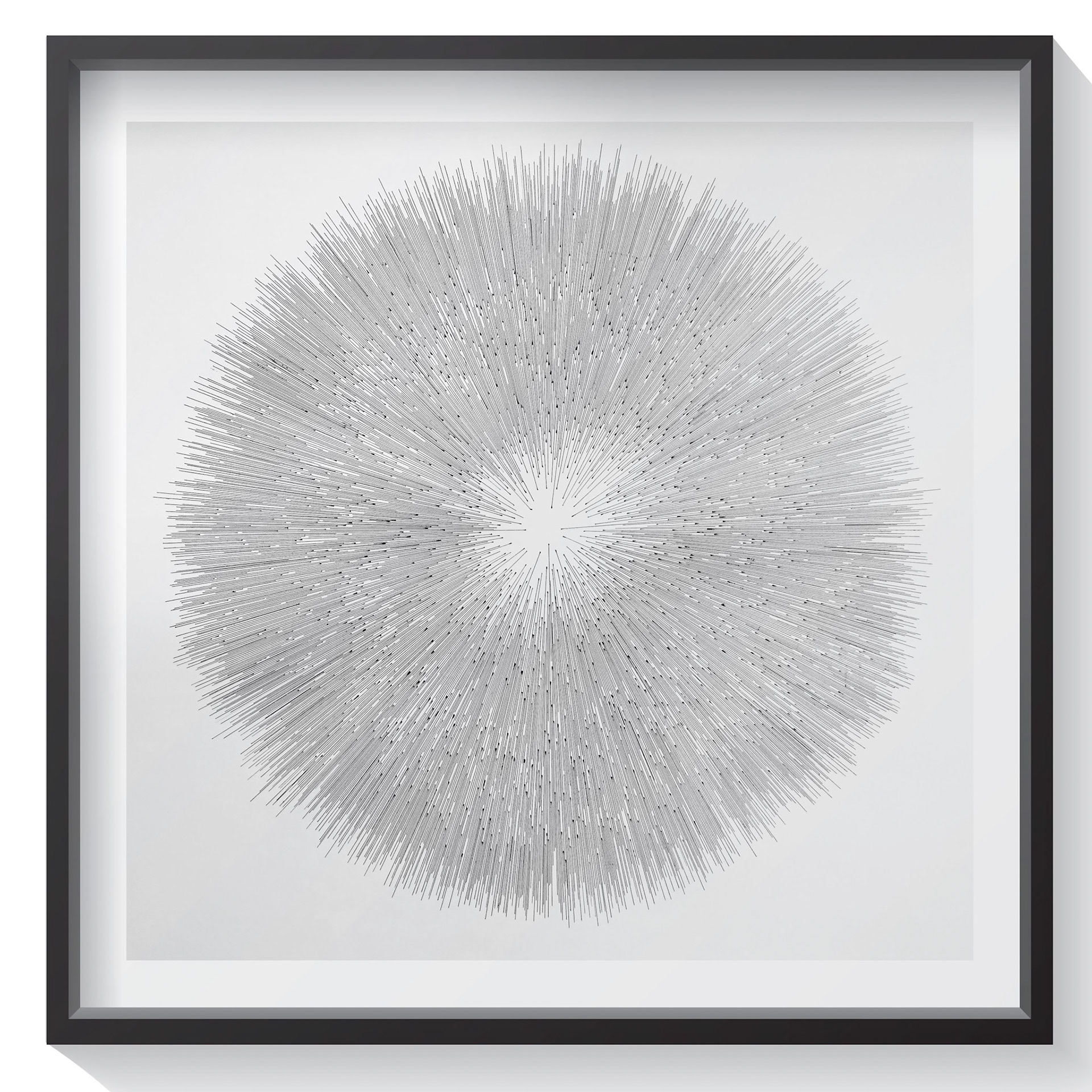 Épingles II, 90x90 cm, stylo bille sur papier, 2020