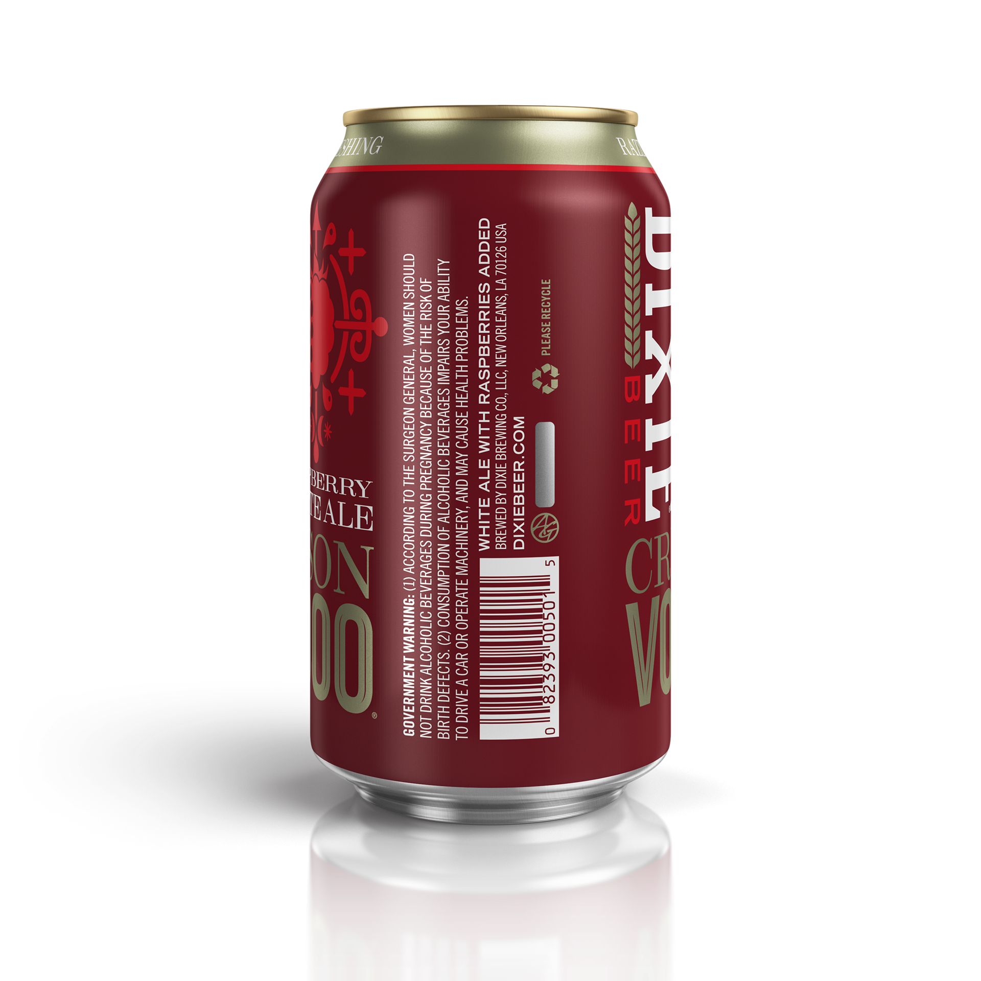 Dixie Crimson 12 oz. Can Design