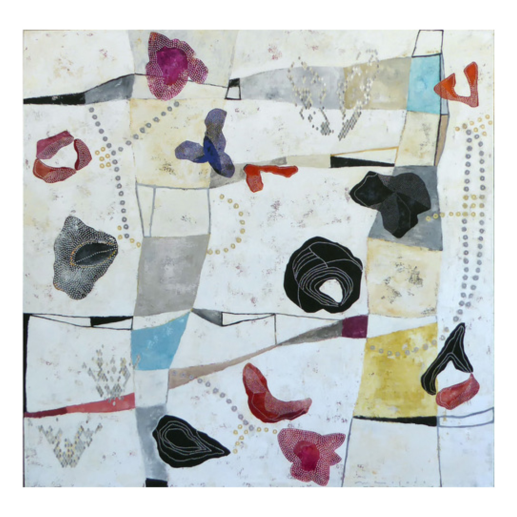 "Jardin de dia" 200x200cm Acrílico sobre tela. 2018