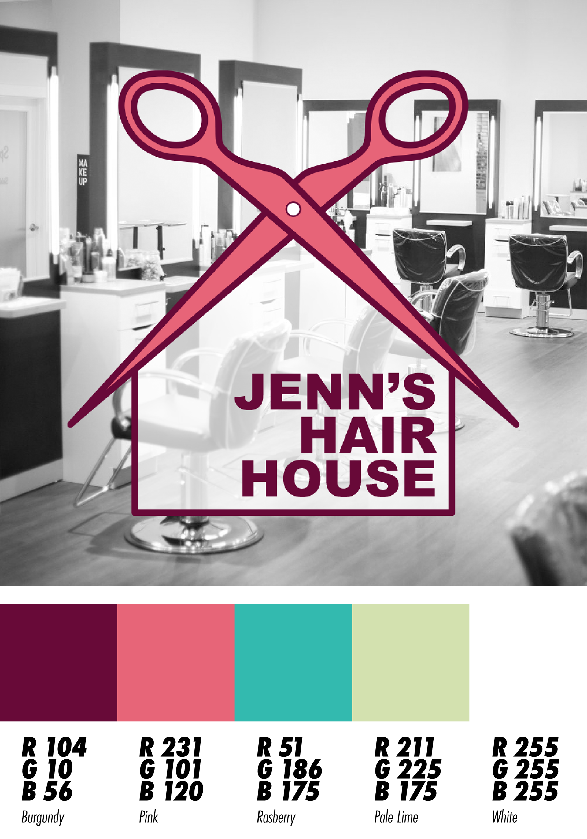 Corey Wells Graphic Design Jenn S Hair House Rebrand