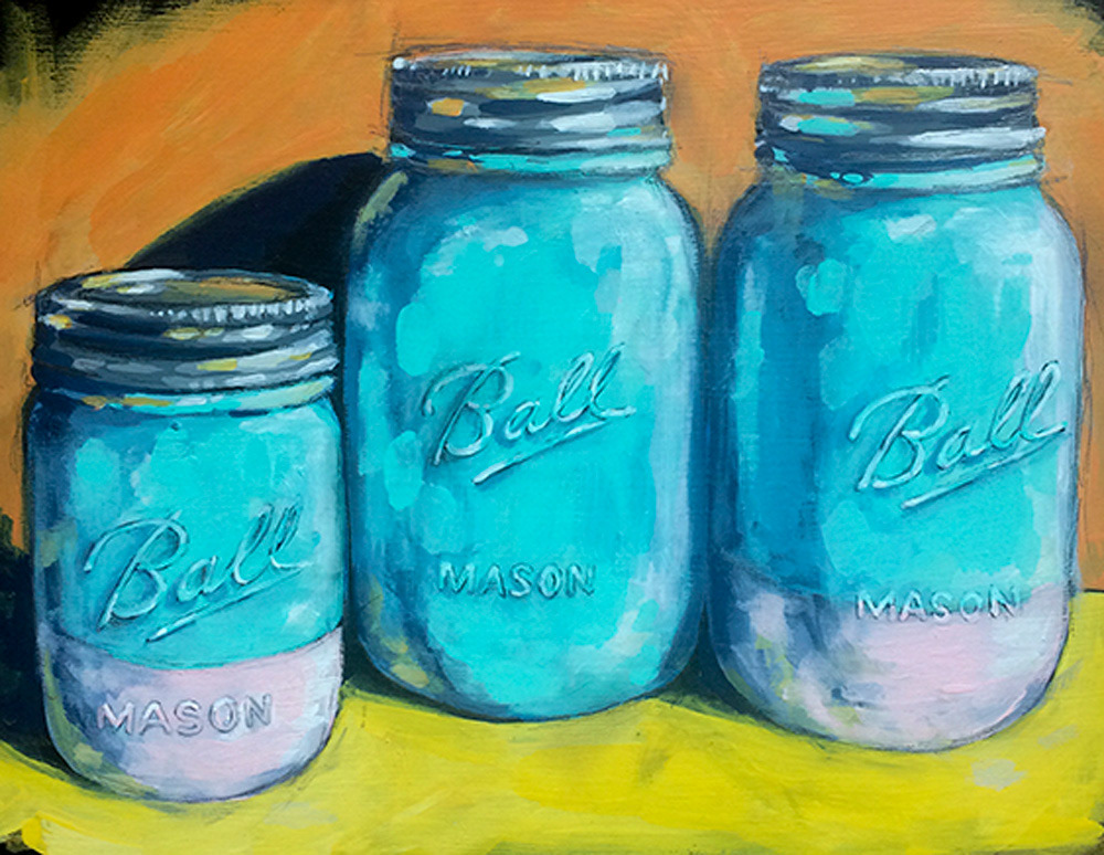 Mason Jars 4 - 17" x 11" ($200)