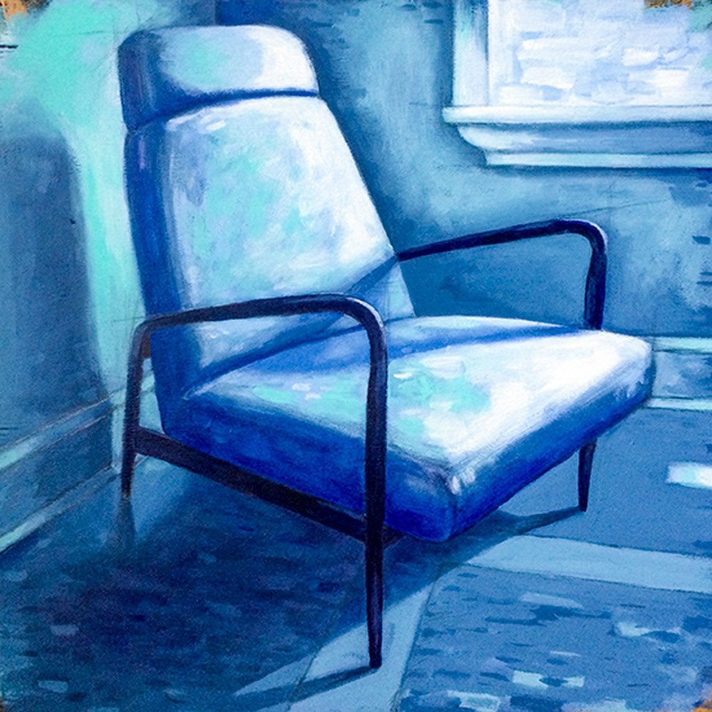 Blue Chair - 24" x 24" ($250)