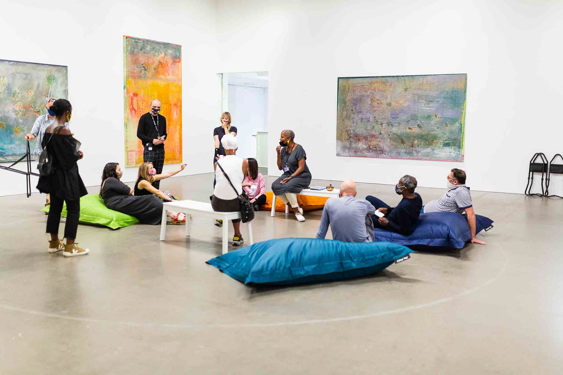 Aloys assisting with How Do You Feel? event. Image credit: Alice Hendy Photography for Arnolfini. All rights reserved.