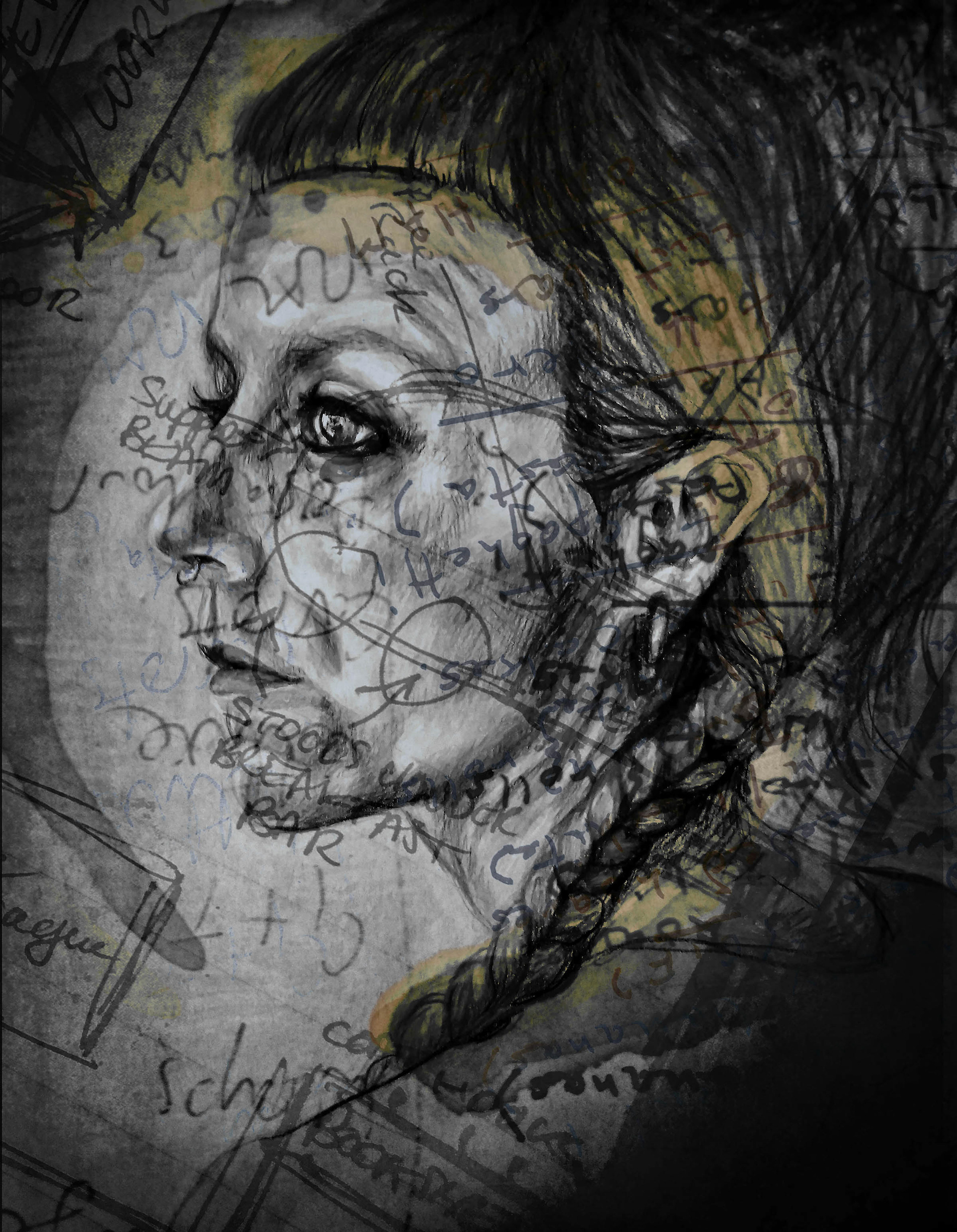 'Self Portrait' Mixed Media