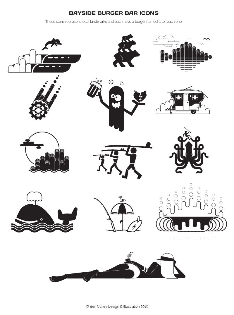 Bayside Burger Bar - Icons
