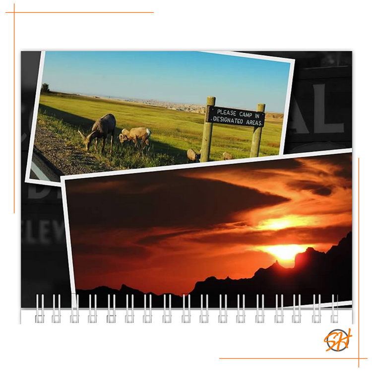 monthly top image for souvenir calendar layout