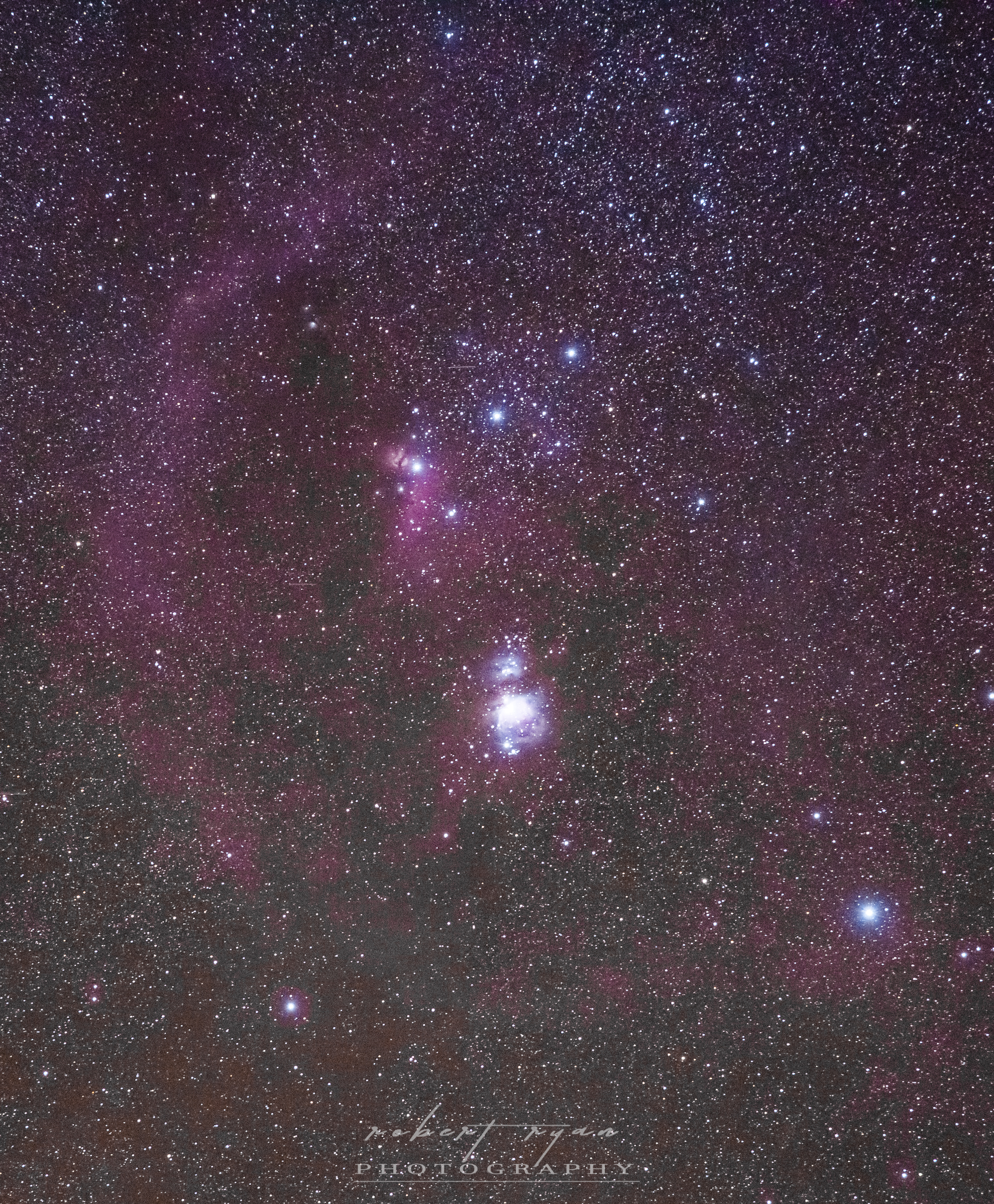 M42, M43, Horsehead Nebula Flame Nebula and Barnards Loop