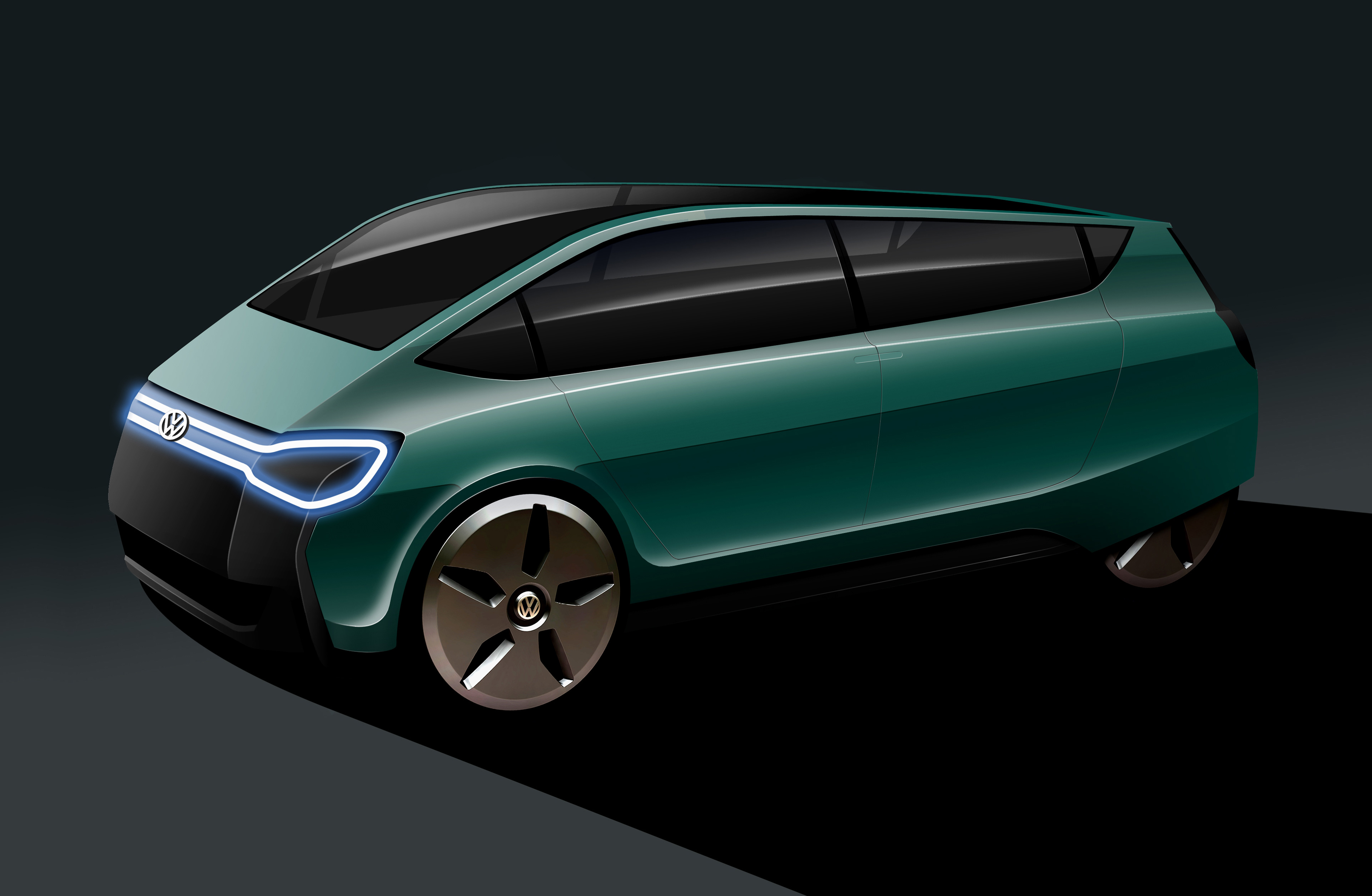 Volkswagen e-Lite Final Design Rendering. © 2018 David Gilmore Design