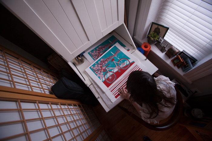 Signing my print edition. Photo by Francis Tatem / BicycleSPACE