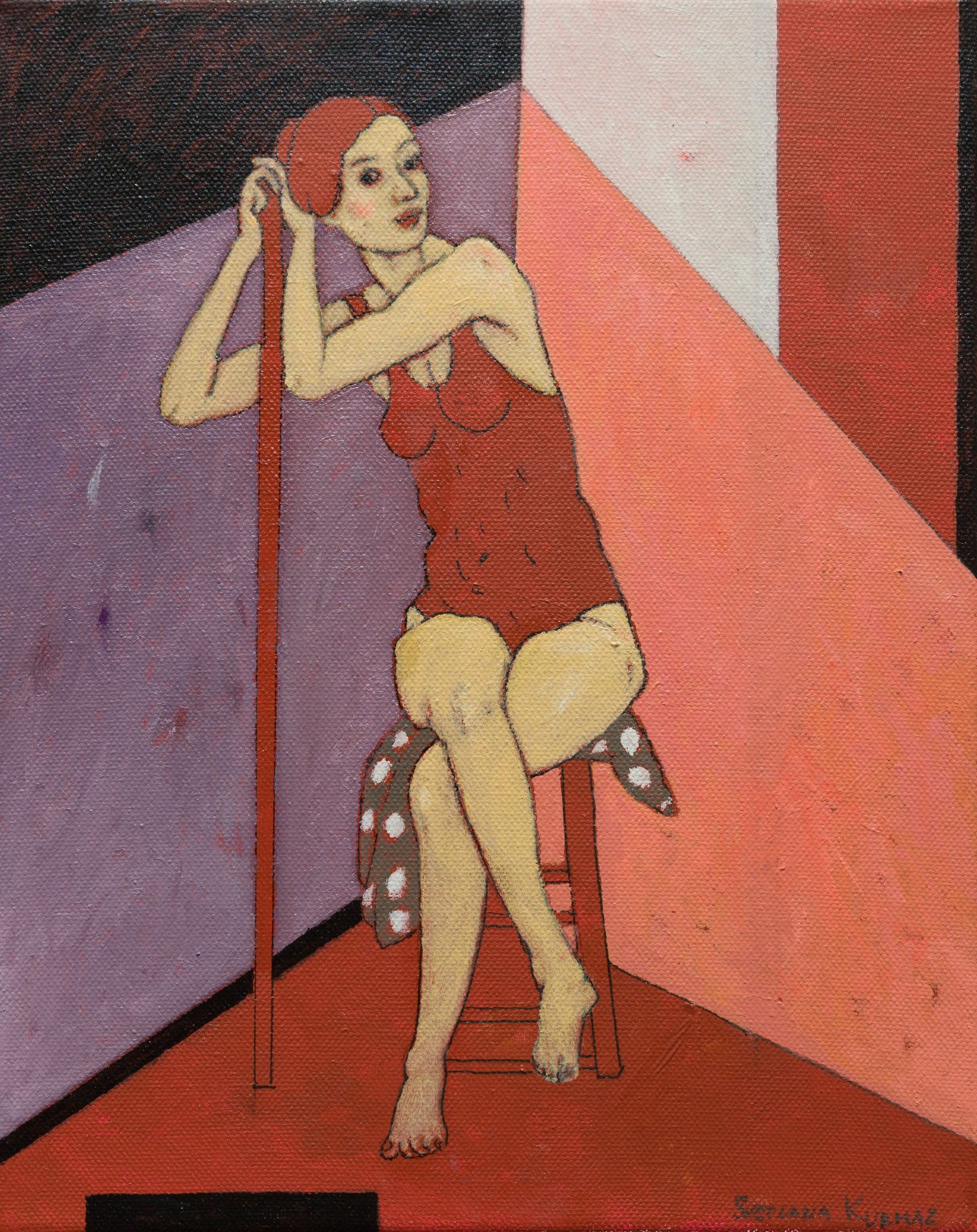 DECO, oil on canvas,30x24x2cm, 2020