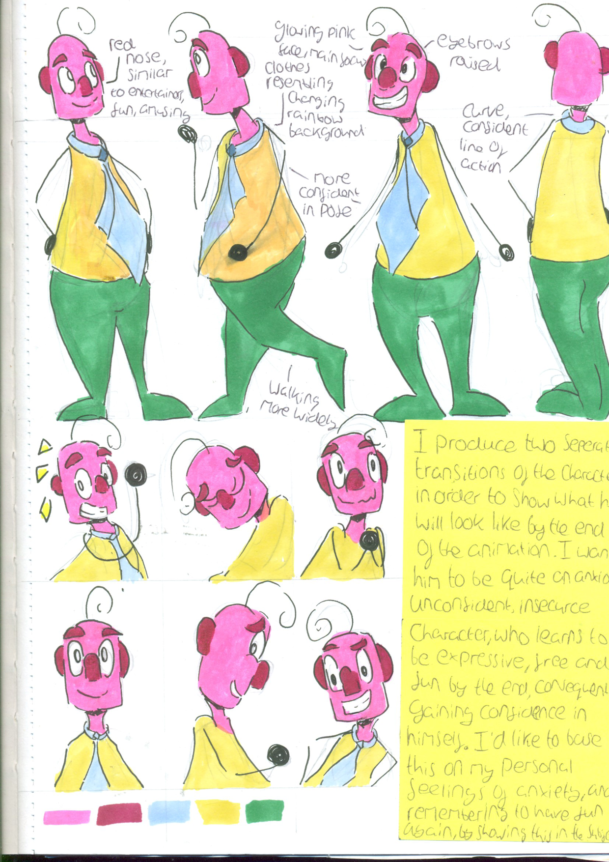 Sketchbook: Character Design Colourful