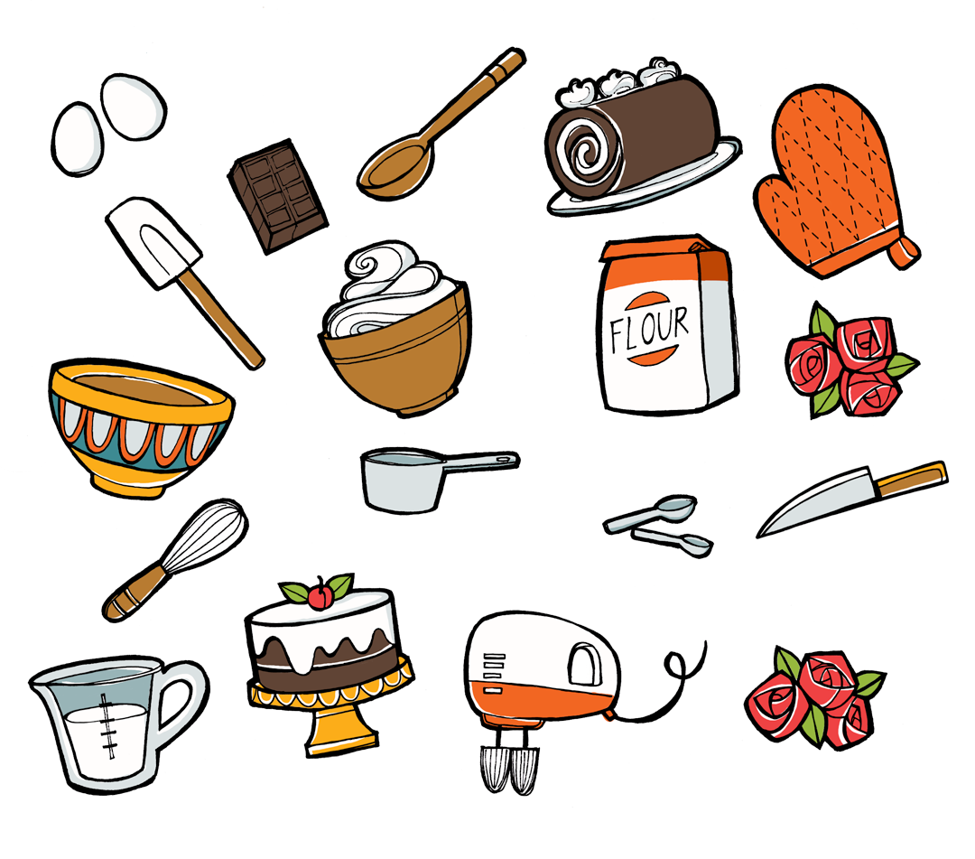 tea towel illustrations