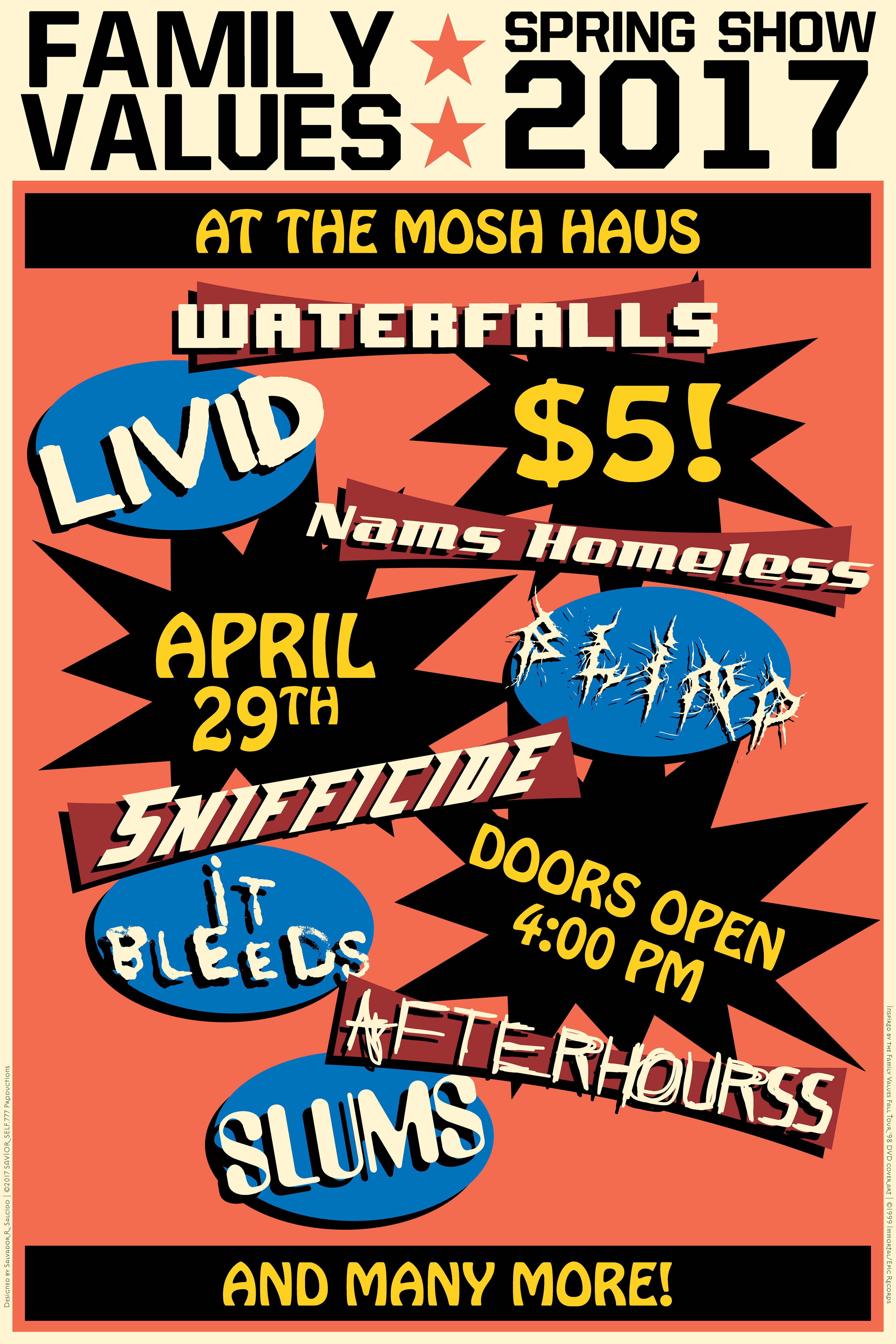 Family Values Spring Show 2017 event poster