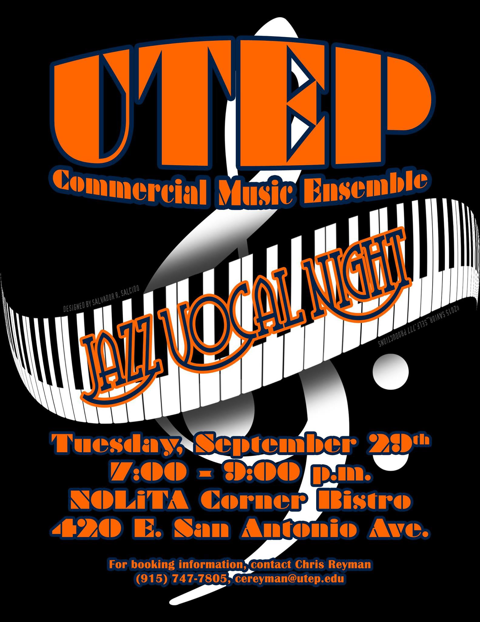 UTEP Jazz Vocal Night promotional poster (2015)