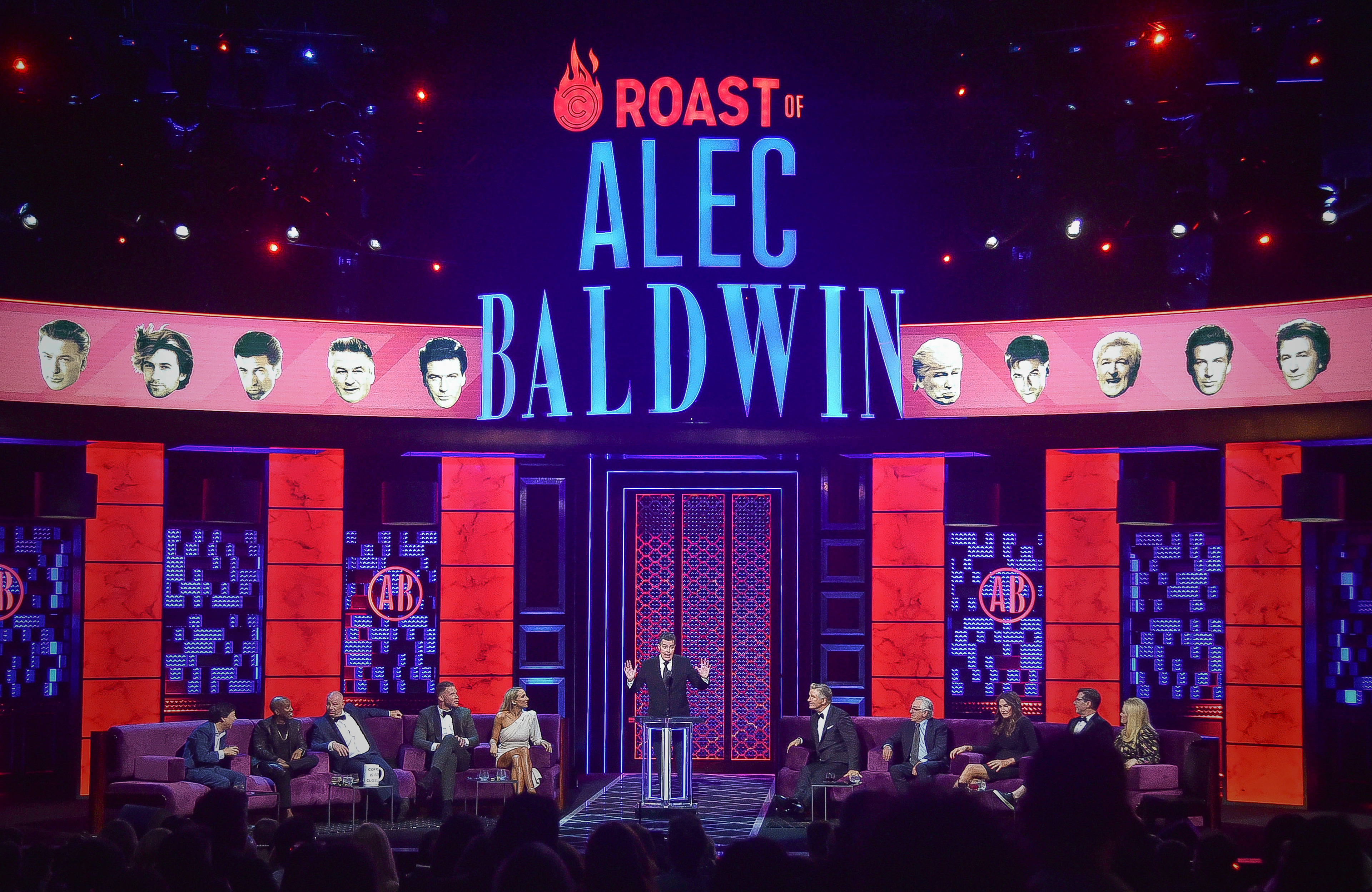 Comedy Central Roast of Alec Baldwin - Saban Theater Roast Taping, Featuring Final Stage Design w/3-D Illuminated Logo (Beverly Hills, CA)